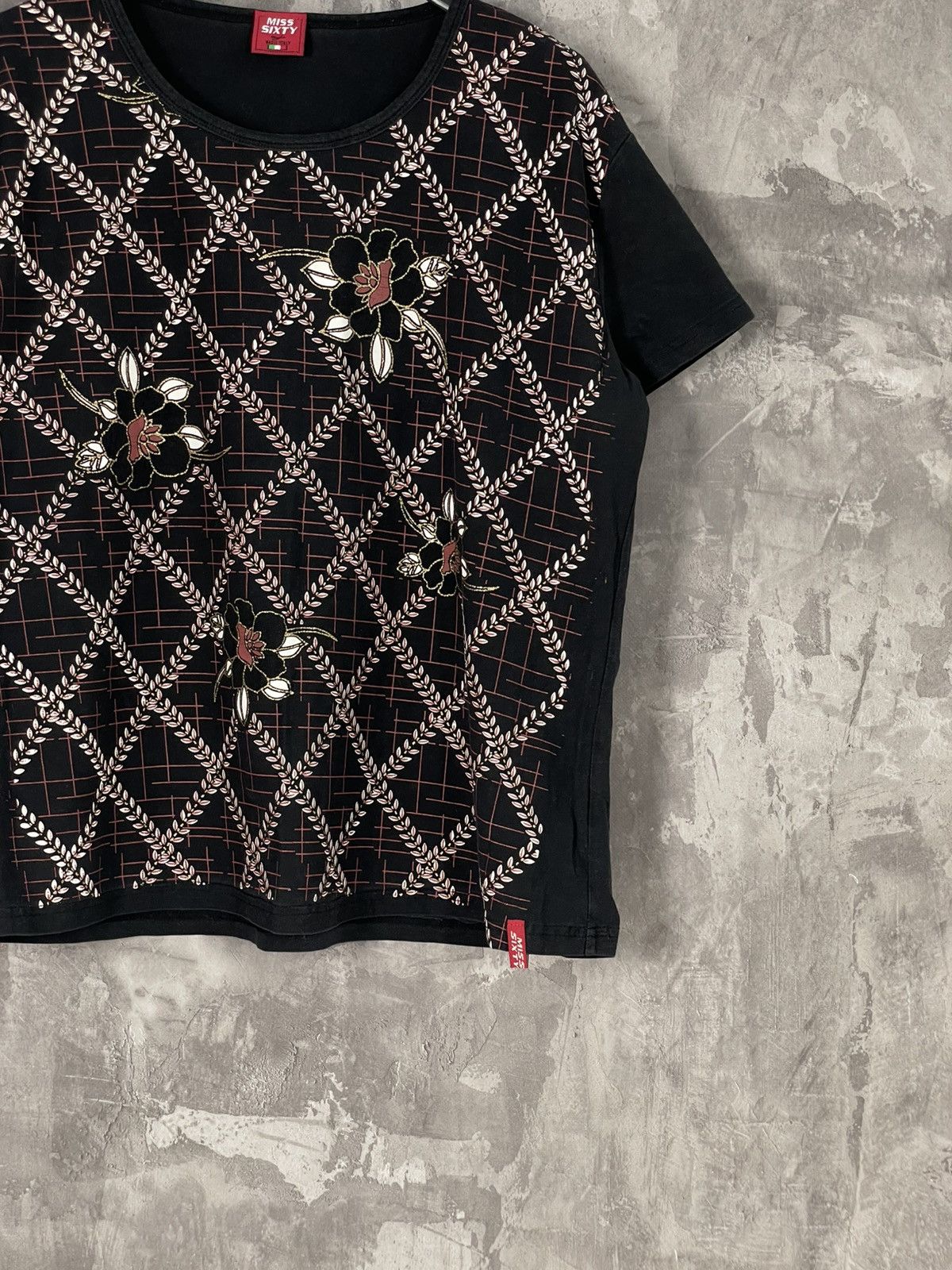 Miss Sixty × Vintage 00s Miss Sixty Flower Cute Logo T Shirt Top Size M / US 6-8 / IT 42-44 - 6 Thumbnail