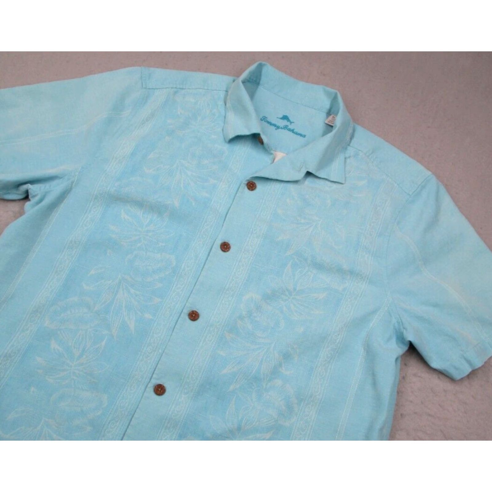 Tommy Bahama Tommy Bahama Hawaiian Shirt Men's XL Blue Pacific Floral Silk Size US XL / EU 56 / 4 - 2 Thumbnail