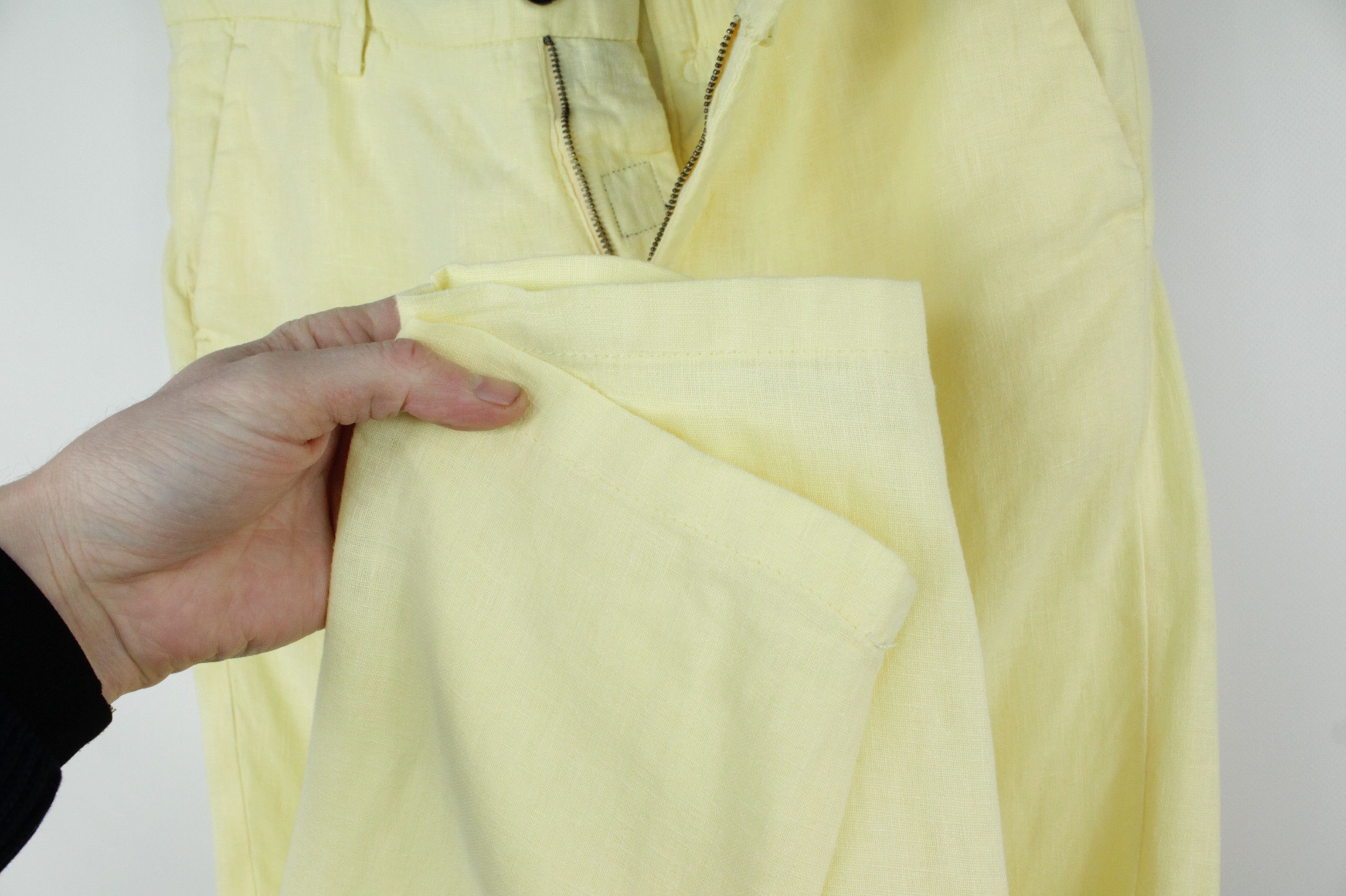 DAVID NAMAN David Naman Yellow Linen Casual Trousers Pants Men's Size US 28 / EU 44 - 3 Thumbnail