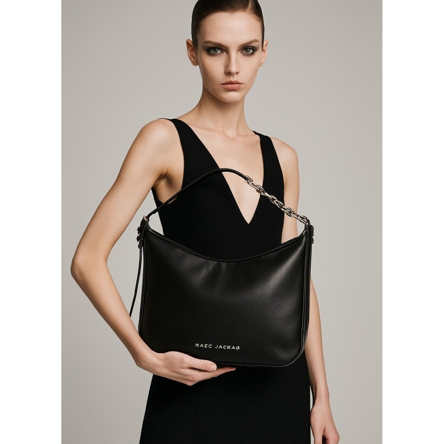 Marc Jacobs MARC JACOBS THE TEMPO LEATHER HOBO SHOULDER BAG BLACK Size ONE SIZE - 2 Thumbnail