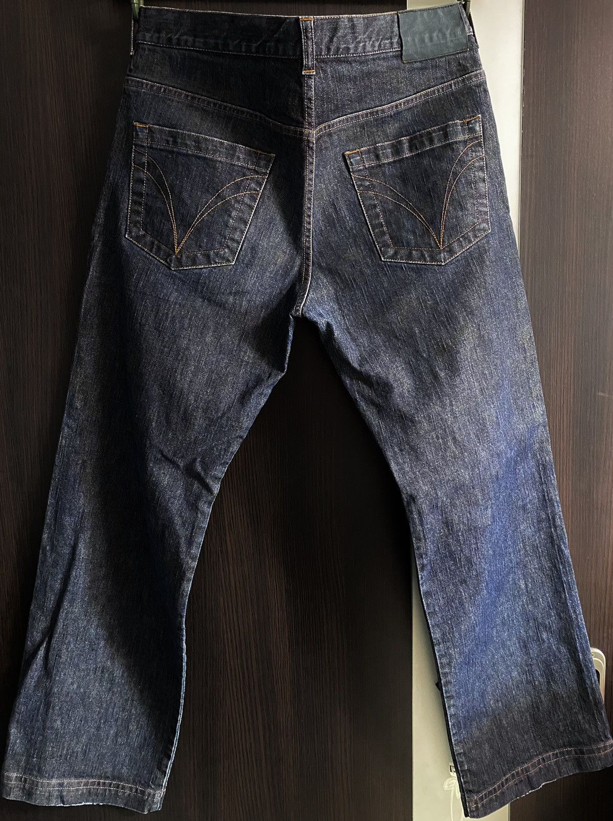 Versace Vintage Gianni Versace Sport Straight Cotton Navy Jean Denim Size US 34 / EU 50 - 6 Thumbnail