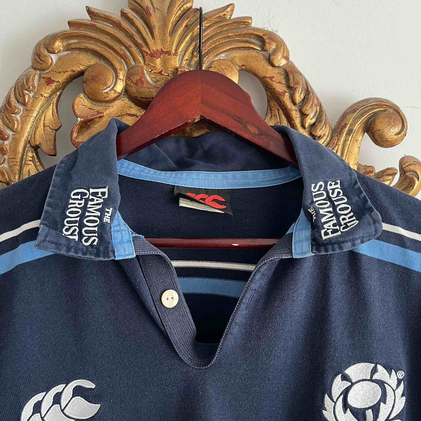 Canterbury of New Zealand Rare Canterbury Scotland Famous Grouse Rugby Shirt Vintage Size US XXL / EU 58 / 5 - 4 Thumbnail