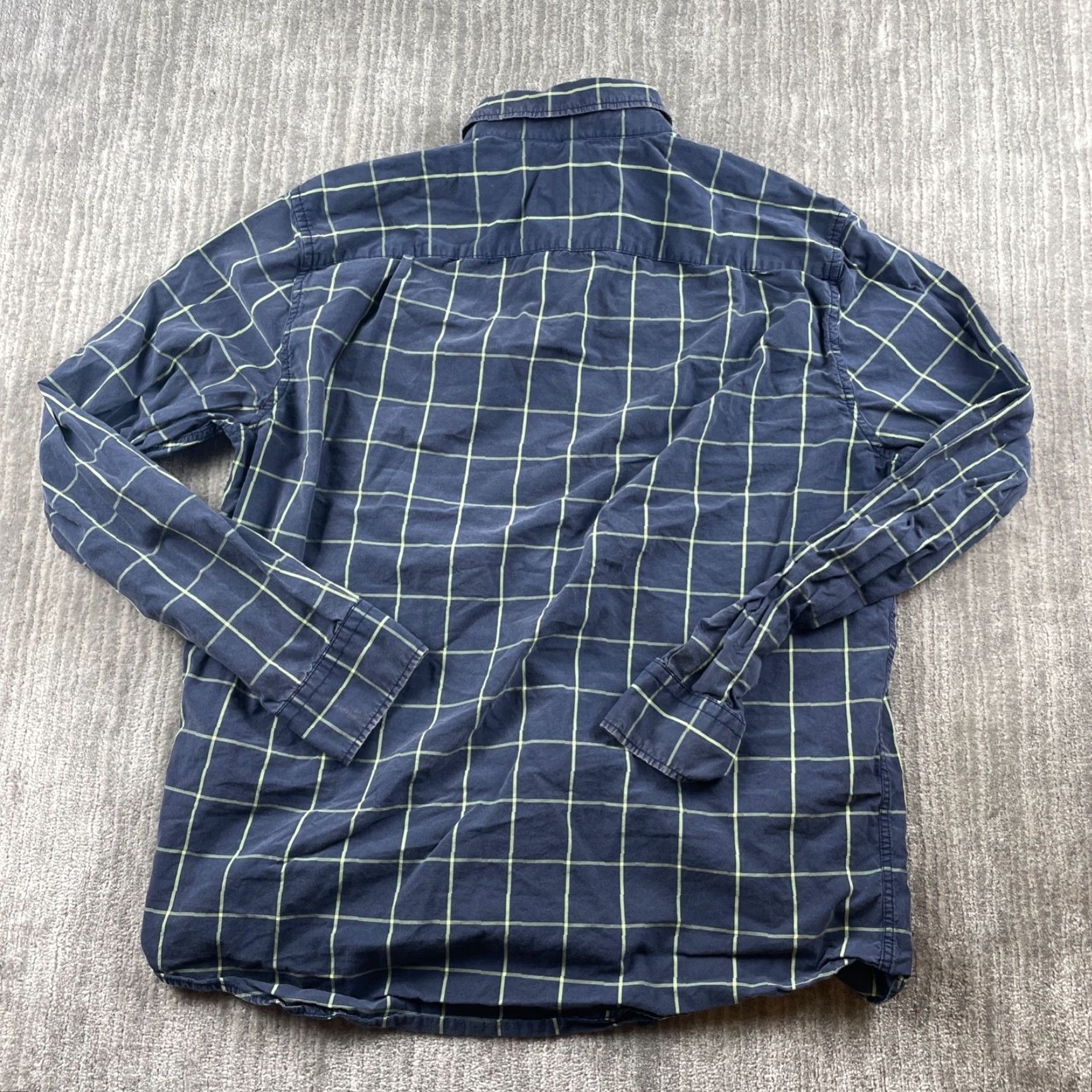 American Eagle Outfitters American Eagle Shirt Adult Large Blue Check Button Up Long Sleeve Mens Size US L / EU 52-54 / 3 - 2 Thumbnail