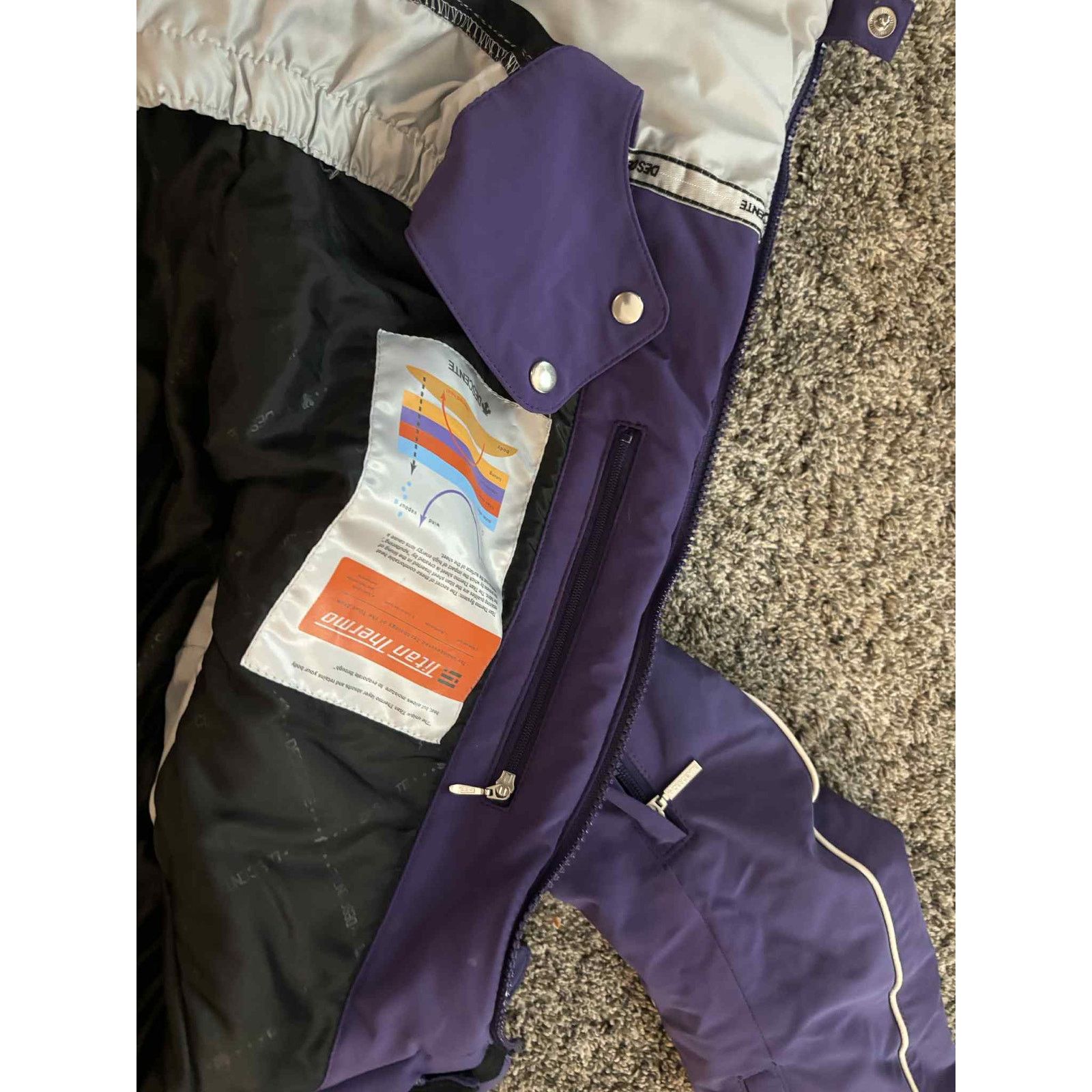 Descente Descente Zip Up Insulated Quilted Lined Ski Jacket Purple 8 Size M / US 6-8 / IT 42-44 - 18 Thumbnail