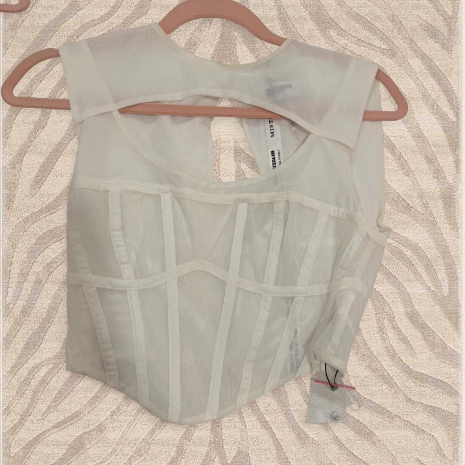 Other Mistress rocks, White structured corset top Size ONE SIZE - 2 Thumbnail