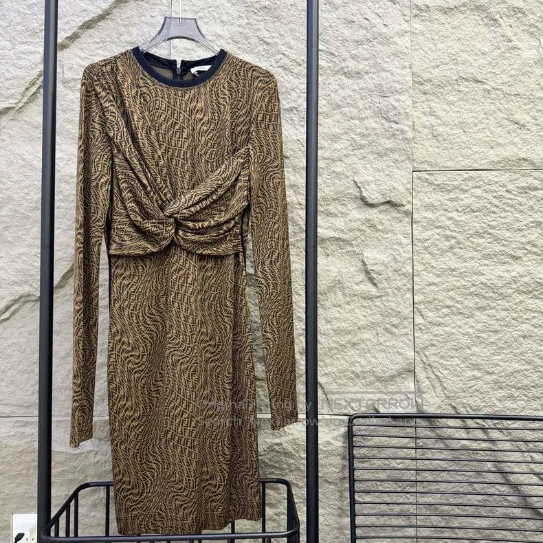 chinese dress ladies Fendi Abito Fragment 3D Strapless Gown 2014