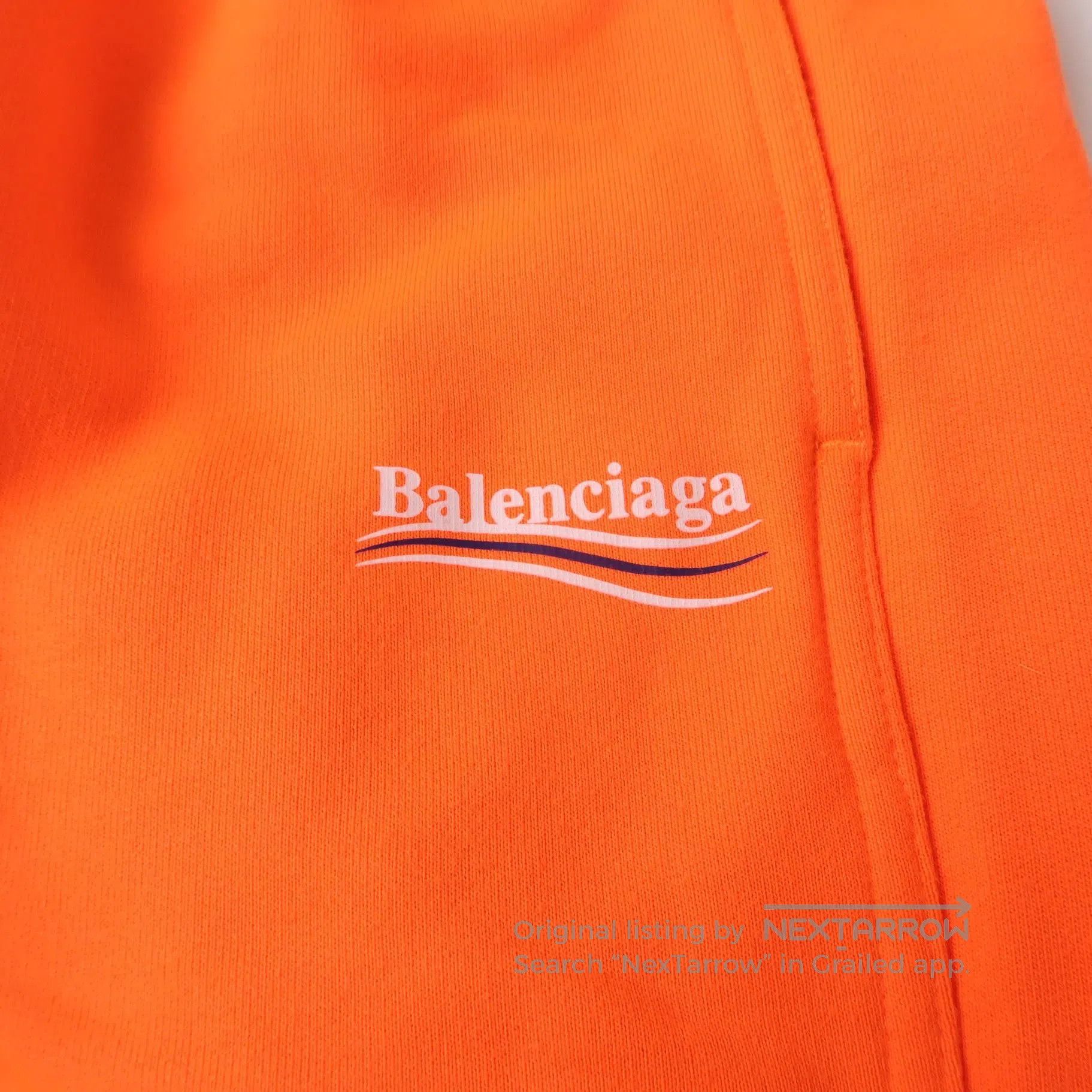 Balenciaga Balenciaga Orange Cotton Logo Straight. Size US 26 / EU 42 - 1 Thumbnail