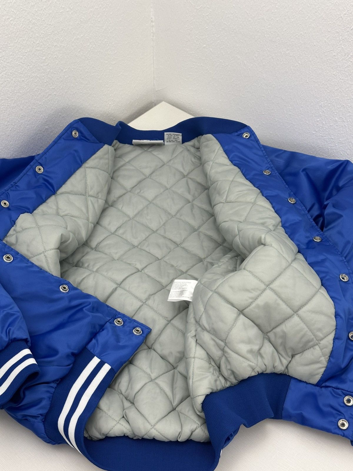 Cardinal of Canada Vintage 90s Royal Blue Satin Quilted Lined Bomber Jacket S Size US S / EU 44-46 / 1 - 7 Thumbnail