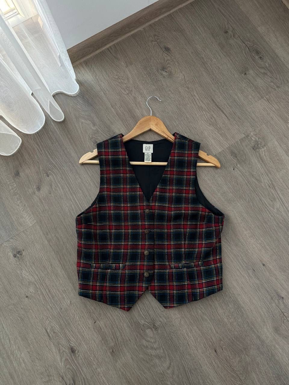 Gap × Vintage Vintage Gap Flannel Wool Waistcoat Vest Size M / US 6-8 / IT 42-44 - 3 Thumbnail