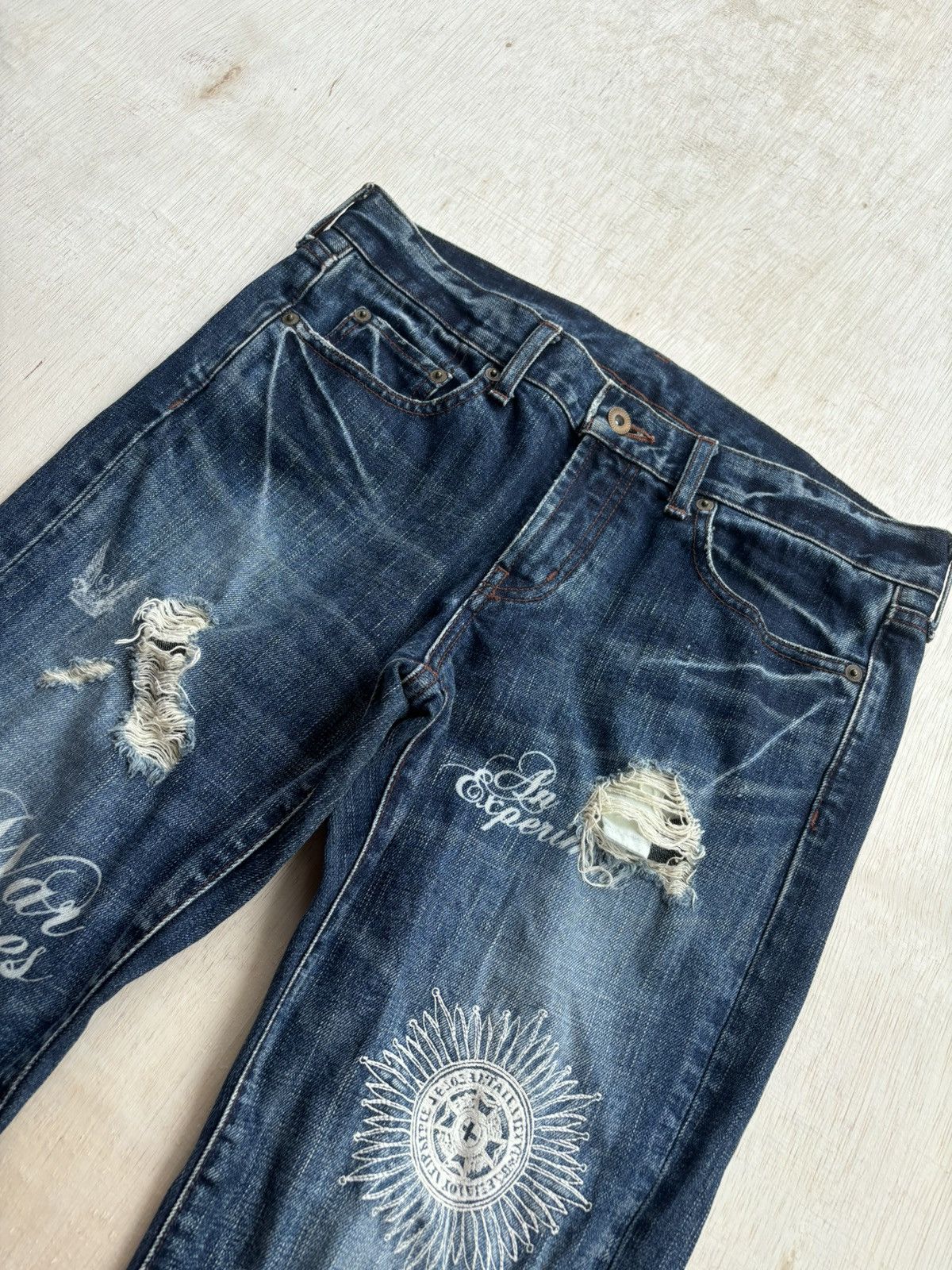 Hysteric Glamour × If Six Was Nine × Japanese Brand Vintage Distressed Denim Ifsixwasnine Lgb Style Jeans Size US 33 - 6 Thumbnail