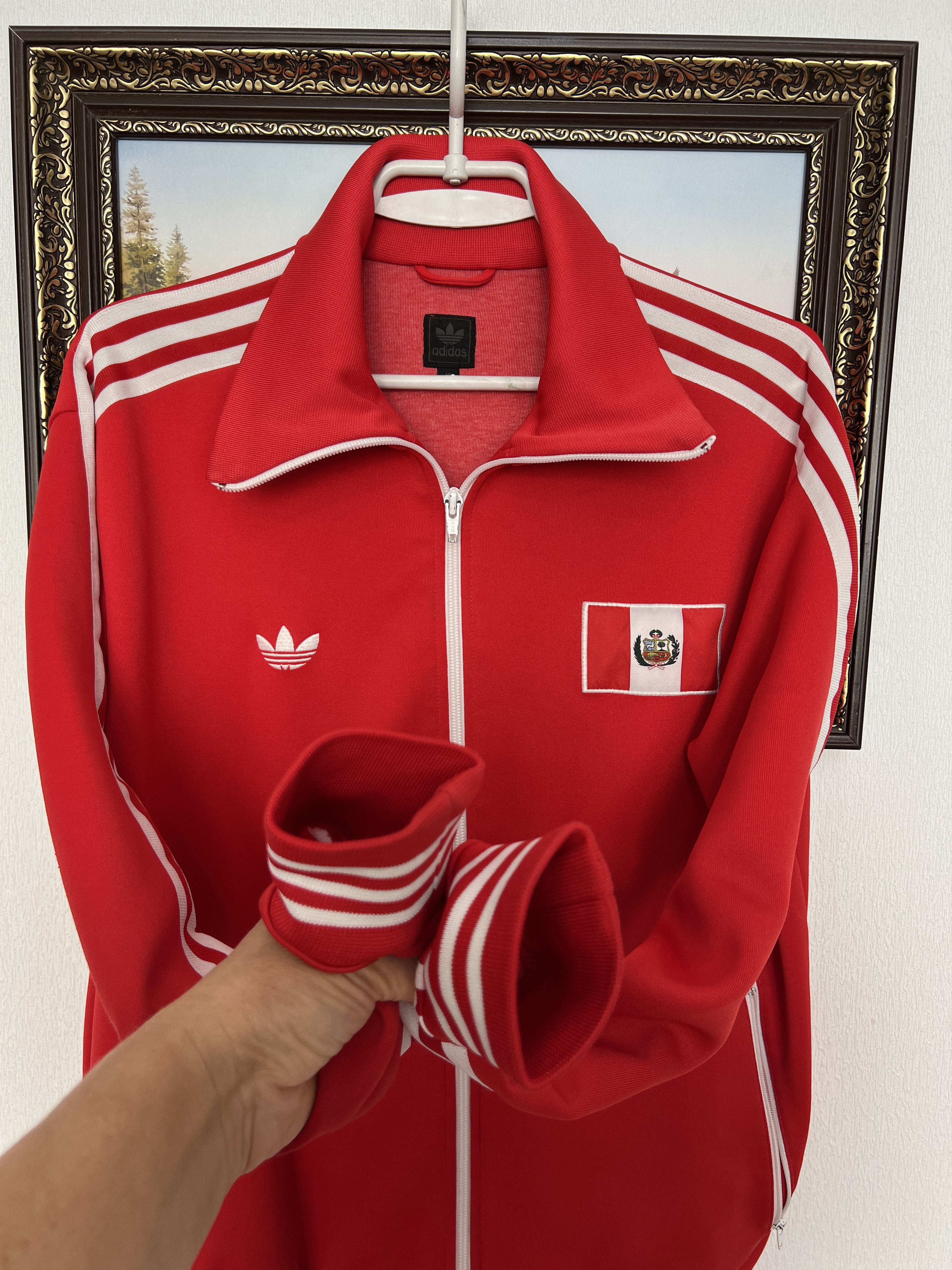 Adidas Vintage Originals Peru Football Jacket Soccer Track Top Size US M / EU 48-50 / 2 - 5 Thumbnail