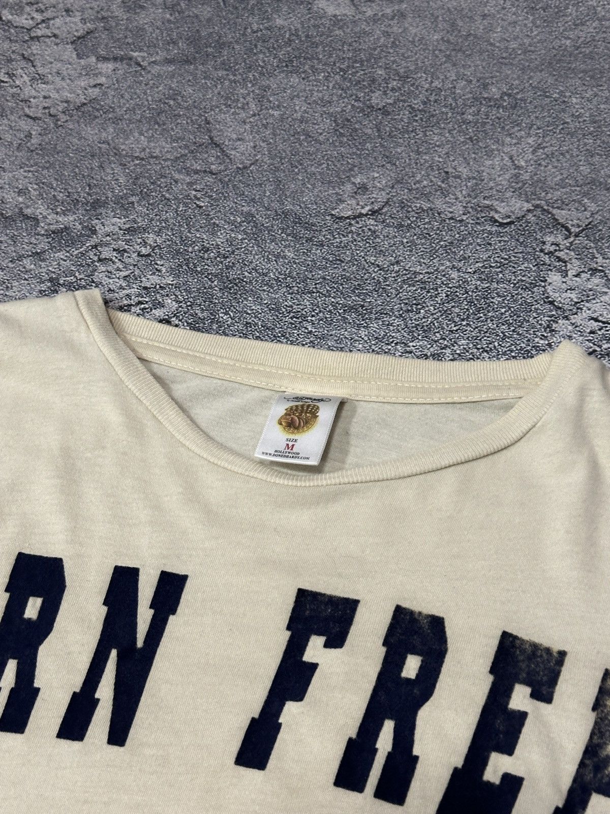 Ed Hardy Ed Hardy Born Free Eagle American Flag Graphic Tee Cream M Size US M / EU 48-50 / 2 - 8 Thumbnail