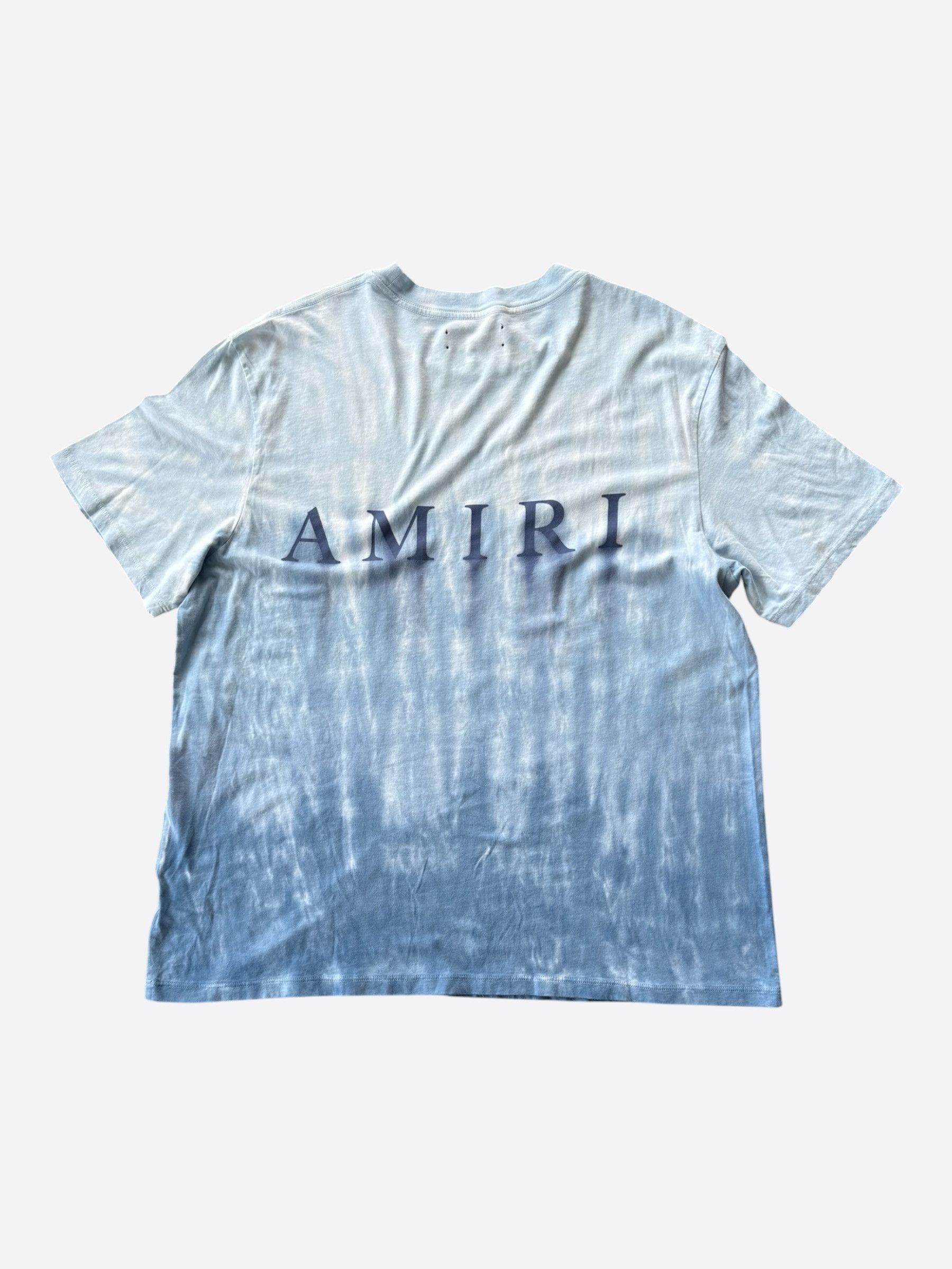 Amiri Amiri Blue Tie-Dye MA Core Logo T-Shirt Size US XXL / EU 58 / 5 - 2 Thumbnail