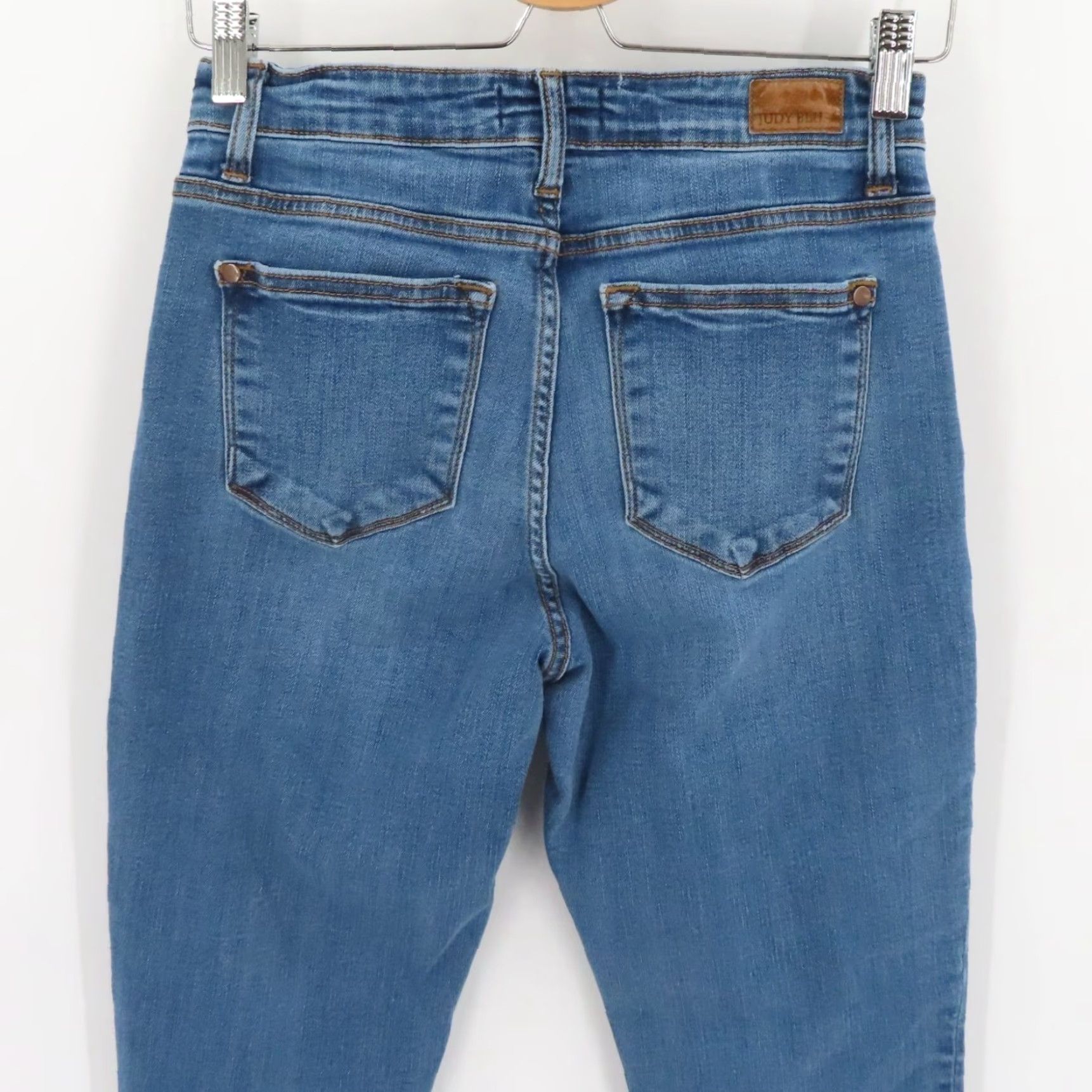 Vintage Judy Blue Women Jeans Boyfriend 5/27 Blue Denim Stretch Cotton Blend Regular Size 27 Blue Wash Vintage No Mens Womens Girls Size 27" / US 4 / IT 40 - 5 Thumbnail