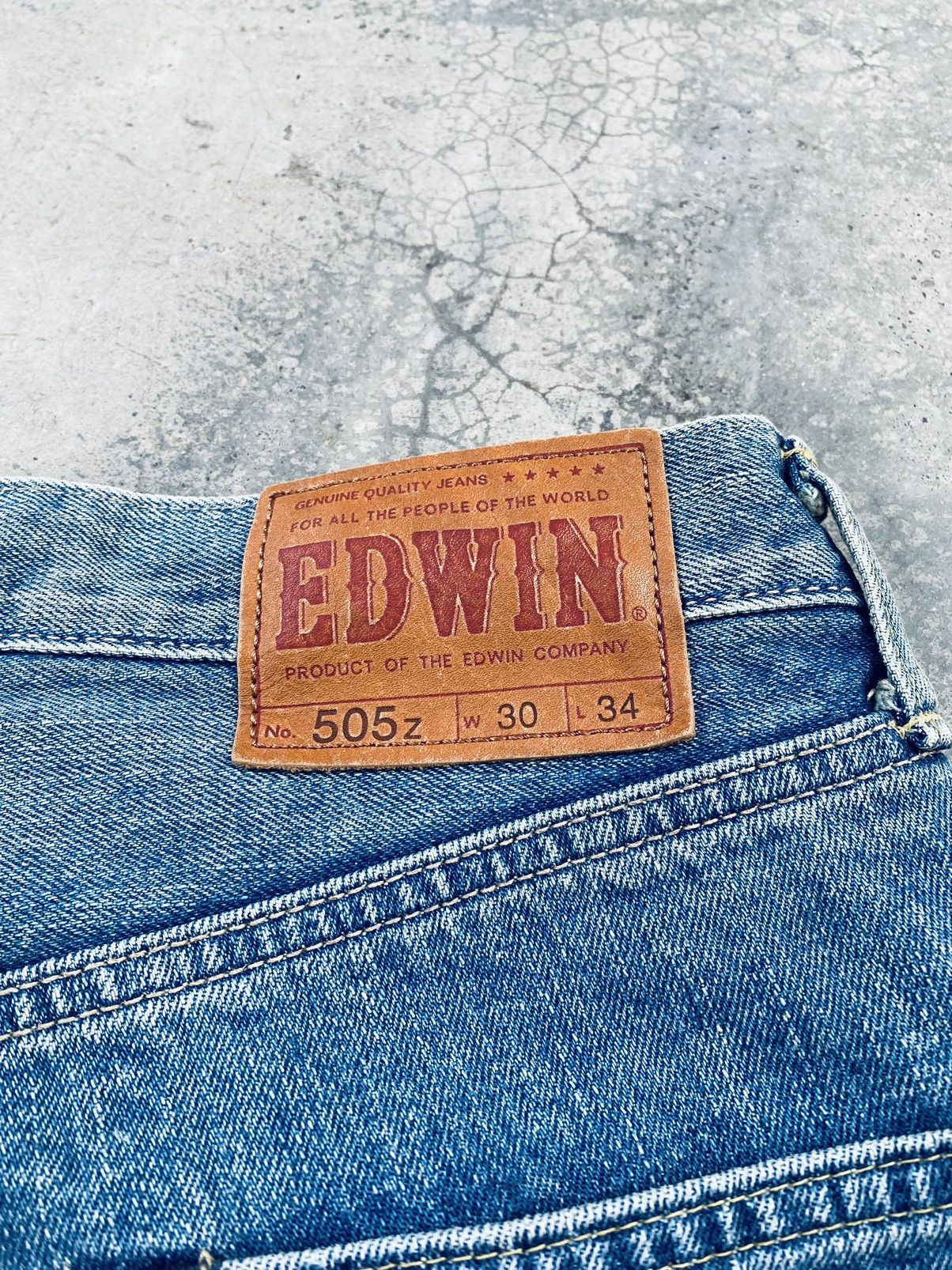 Edwin Vintage Edwin 505z Orange Tag Selvedge Denim Pants Size US 30 / EU 46 - 13 Thumbnail