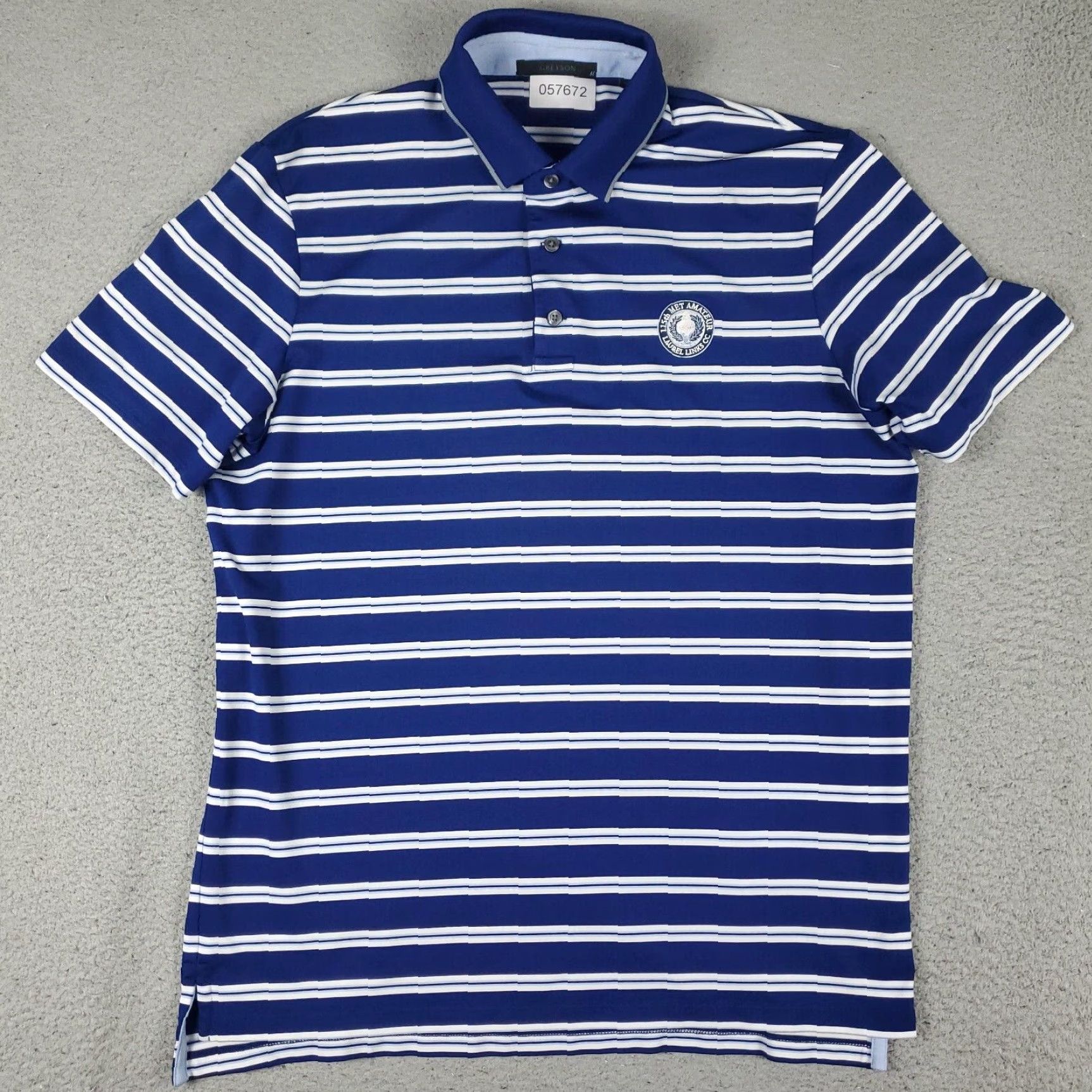 Vintage Greyson Polo Shirt Mens Size Medium Blue Striped Golf Casual Short Sleeve Shirt Mens Size US M / EU 48-50 / 2 - 3 Thumbnail