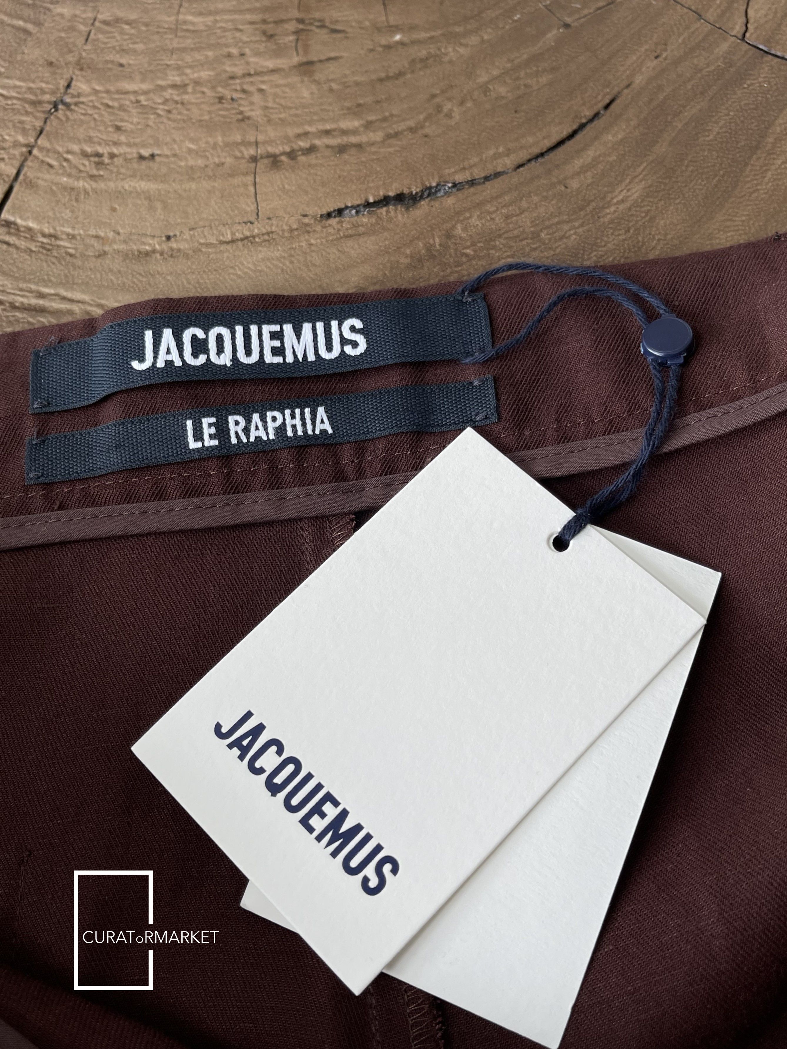 Jacquemus EU48 Linen Meio Utility Belt Buckle Short SS23 Le Raphia Size US 32 / EU 48 - 9 Thumbnail