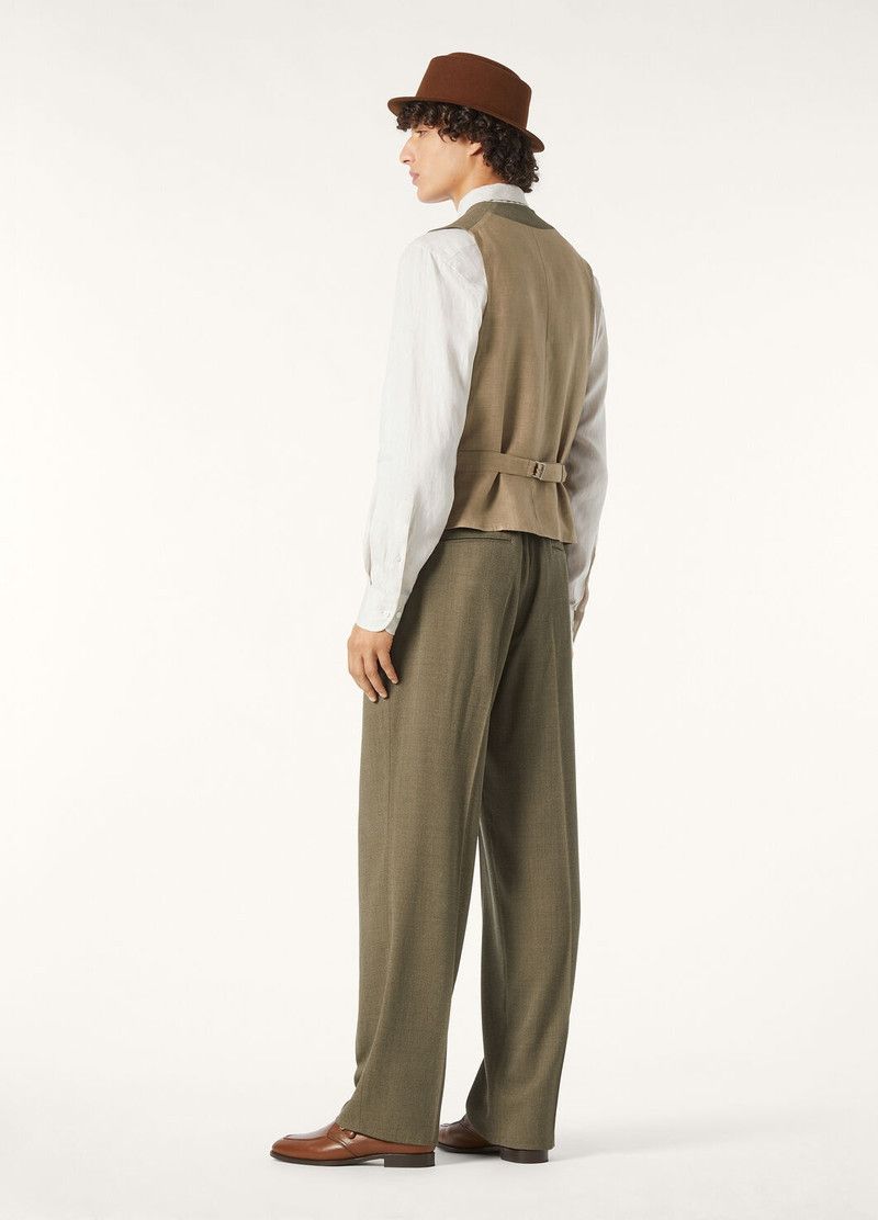 Loro Piana o1srvl11e0426 FAP2807 Drayton Vest in Khaki Size US M / EU 48-50 / 2 - 5 Thumbnail