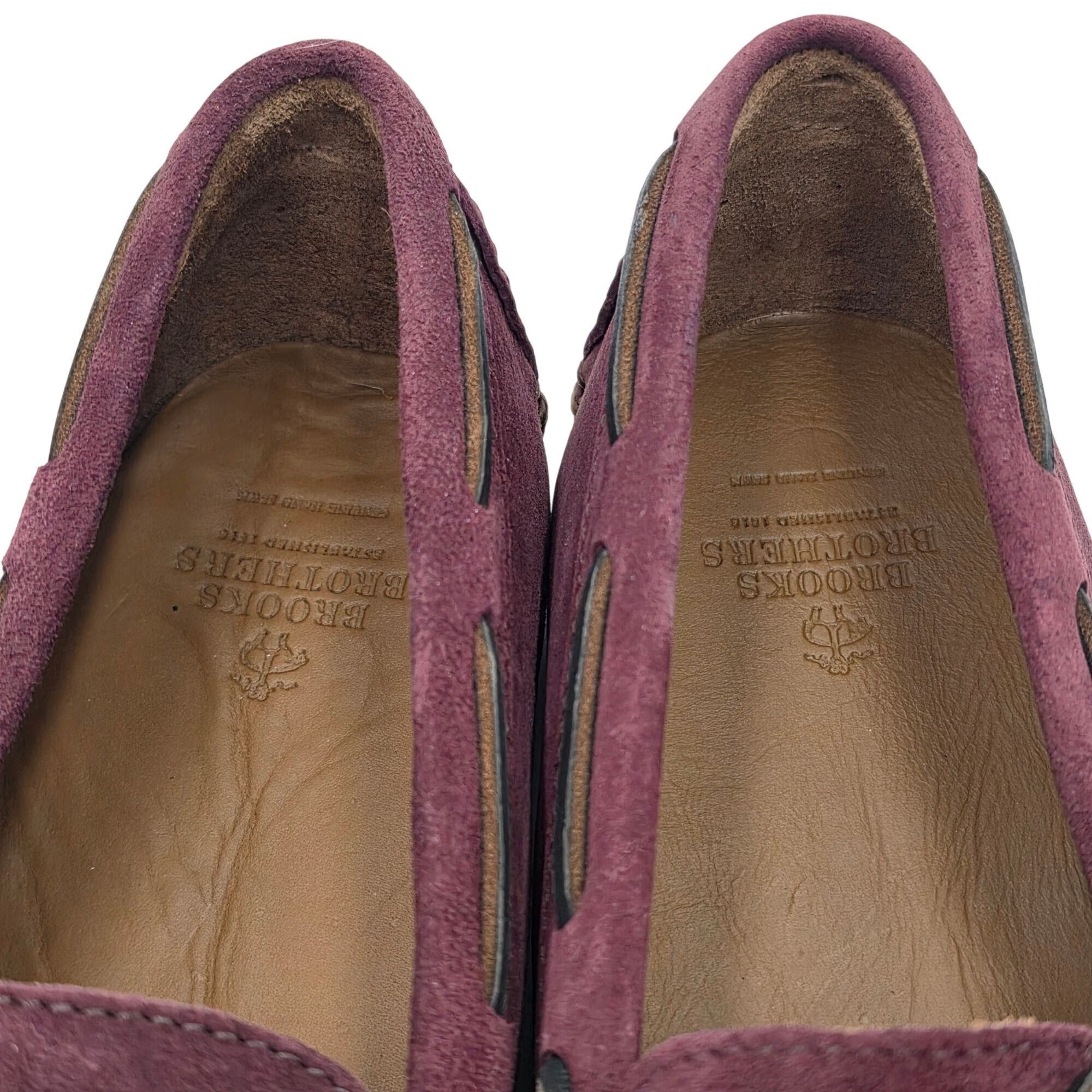 Brooks Brothers NEW Brooks Brothers Burgundy Suede Driving Loafers Mens 9 Size US 9 / EU 42 - 7 Thumbnail