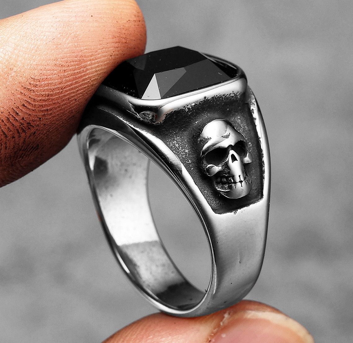 Jewelry Punk Skull Ring Size ONE SIZE - 1 Thumbnail