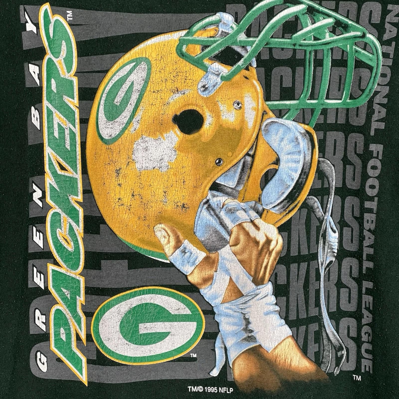 Logo 7 Vintage 90s Green Bay Packers NFL Football Green T Shirt XL Size US XL / EU 56 / 4 - 2 Thumbnail