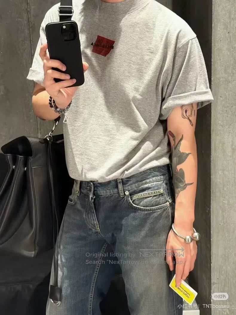 Balenciaga Balenciaga Gray Round Neck Short Sleeve Size US XXS / EU 40 - 8 Thumbnail