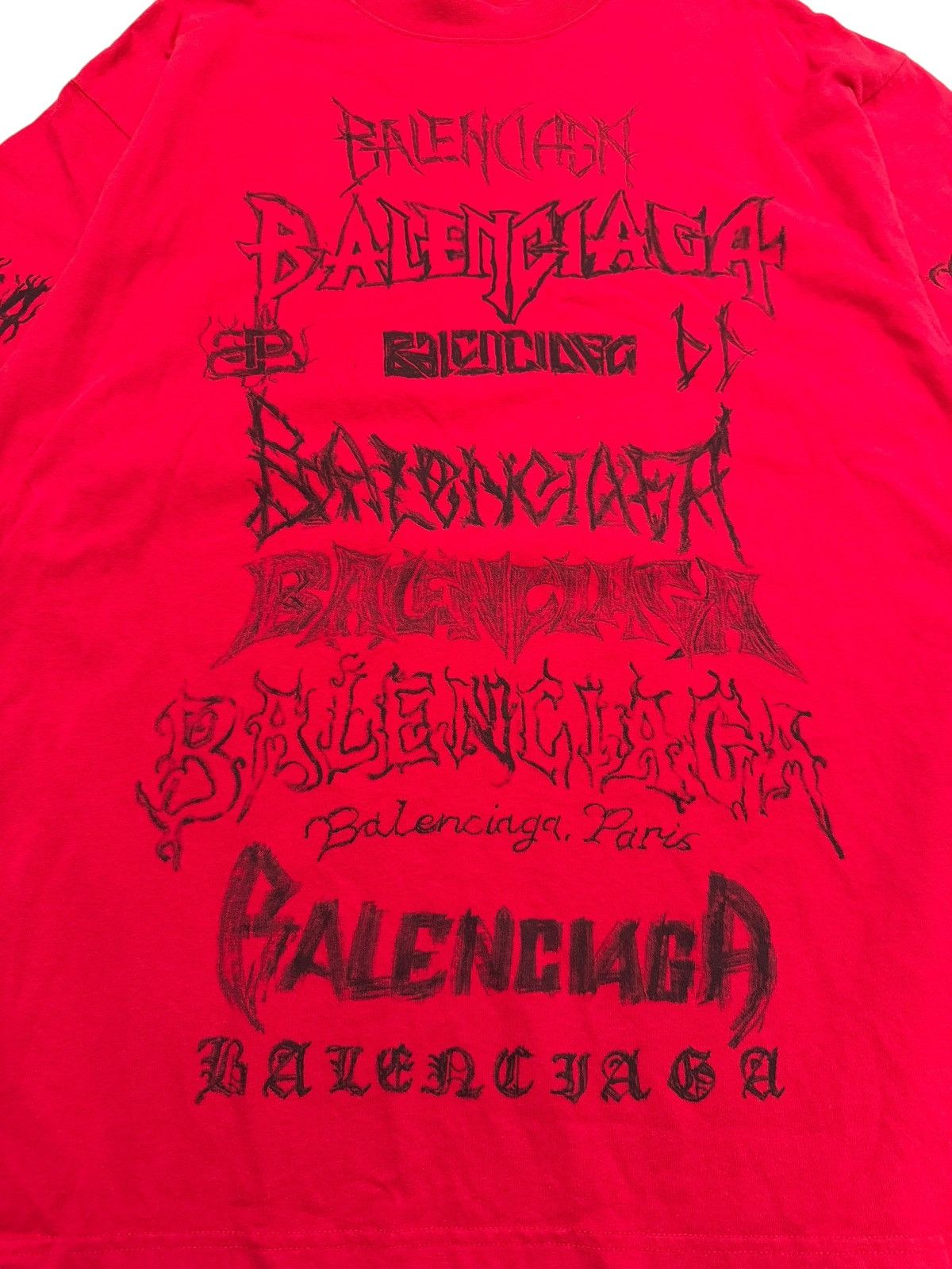 Balenciaga Tattoo DIY Metal Tee Shirt Red Size US S / EU 44-46 / 1 - 3 Thumbnail