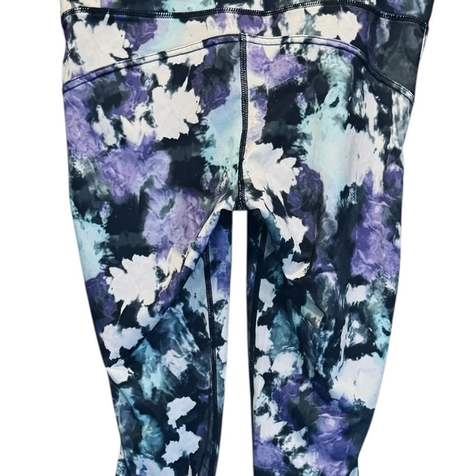 Free Country Free Country Women's Abstract Leggings - Blue and Purple Size 32" / US 10 / IT 46 - 6 Thumbnail