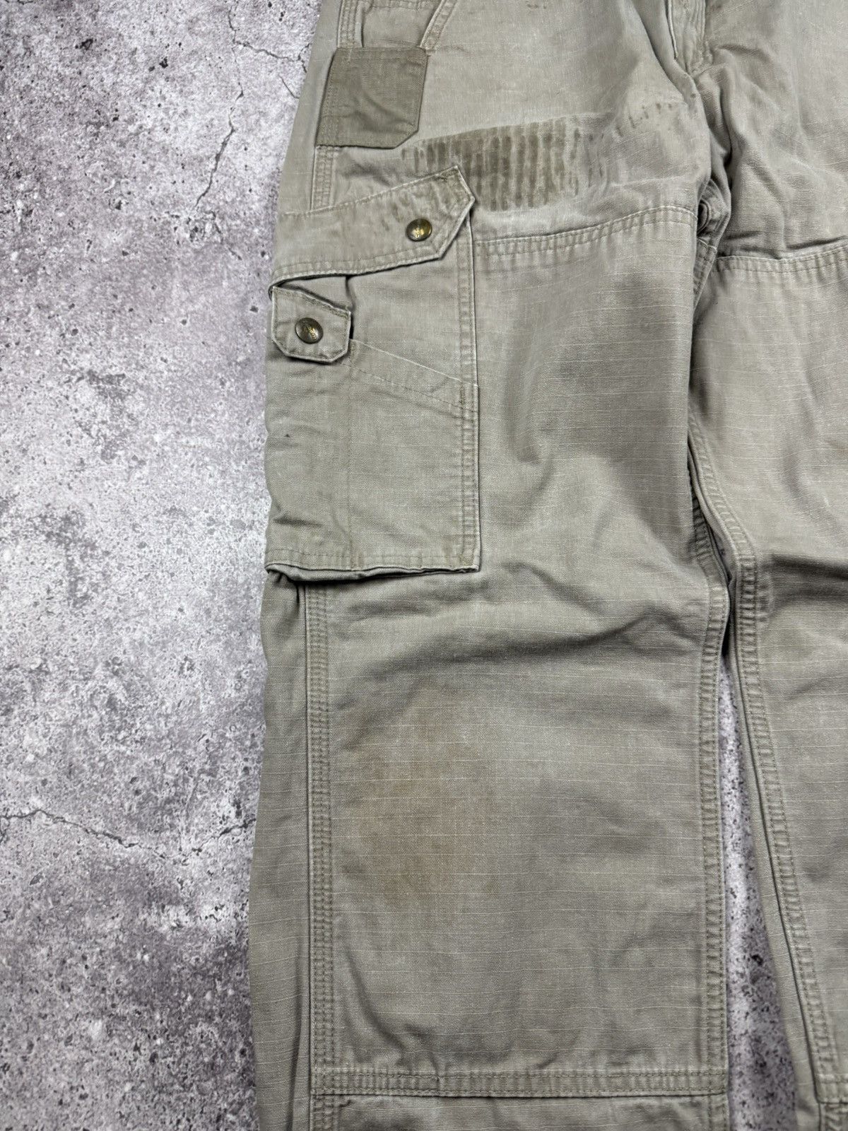 Carhartt 🟤Crazy Baggy Vintage Carhartt Double knee workwear pants🟤 Size US 32 / EU 48 - 3 Thumbnail