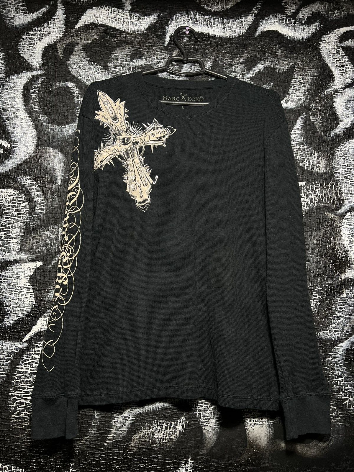 Marc Ecko Rare Vintage Marc Ecko Cut & Sew Men's Thermal Long Sleeve Size US L / EU 52-54 / 3 - 2 Thumbnail