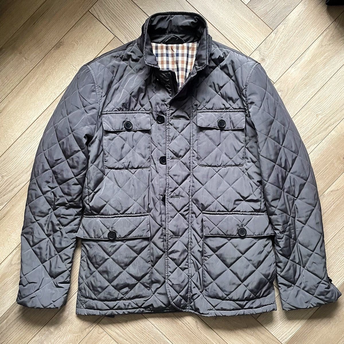 Aquascutum Aquascutum Club Check Quilted Puffer Jacket Size US M / EU 48-50 / 2 - 4 Thumbnail