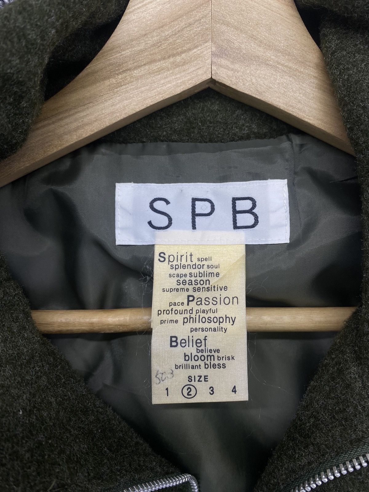Japanese Brand Vintage Spirit Passion Belief SPB Strap Wool Jacket Size M / US 6-8 / IT 42-44 - 8 Thumbnail