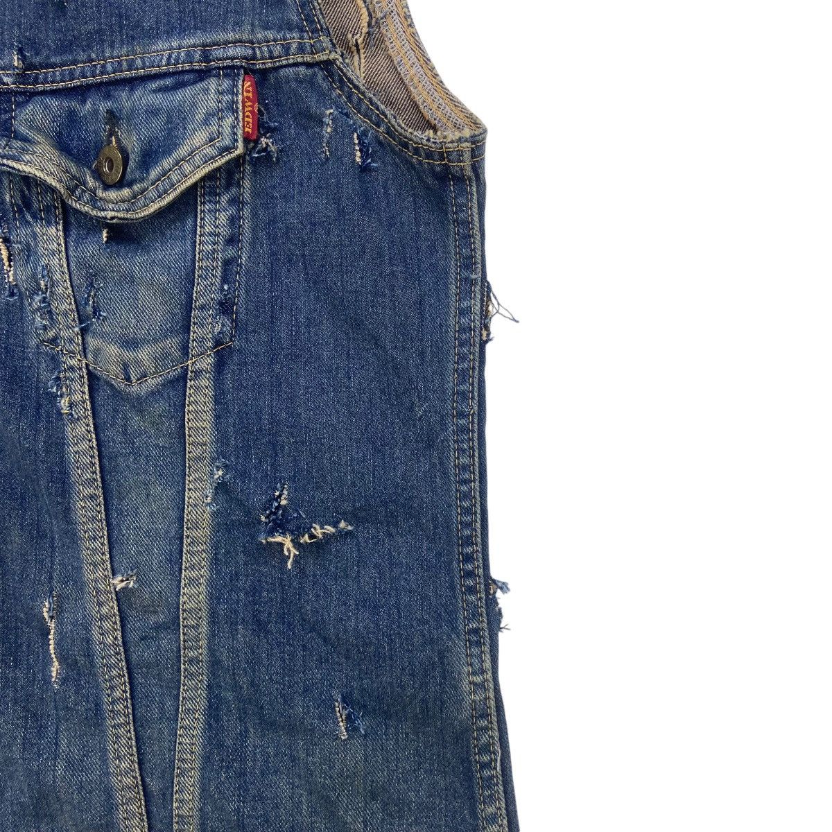 Edwin Vintage Edwin Trucker Sleeveless Distressed Denim Jacket Size US M / EU 48-50 / 2 - 10 Thumbnail