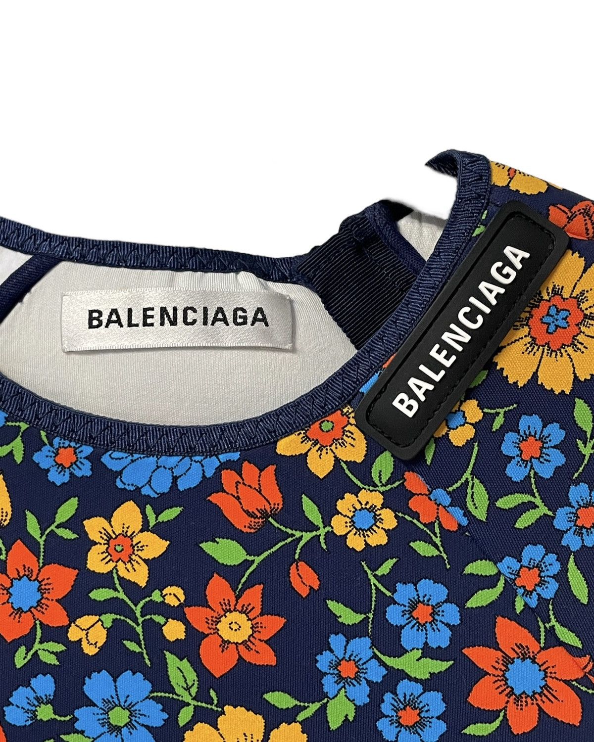 Balenciaga Retro Floral Neoprene Blouse (SS18) Size S / US 4 / IT 40 - 2 Thumbnail