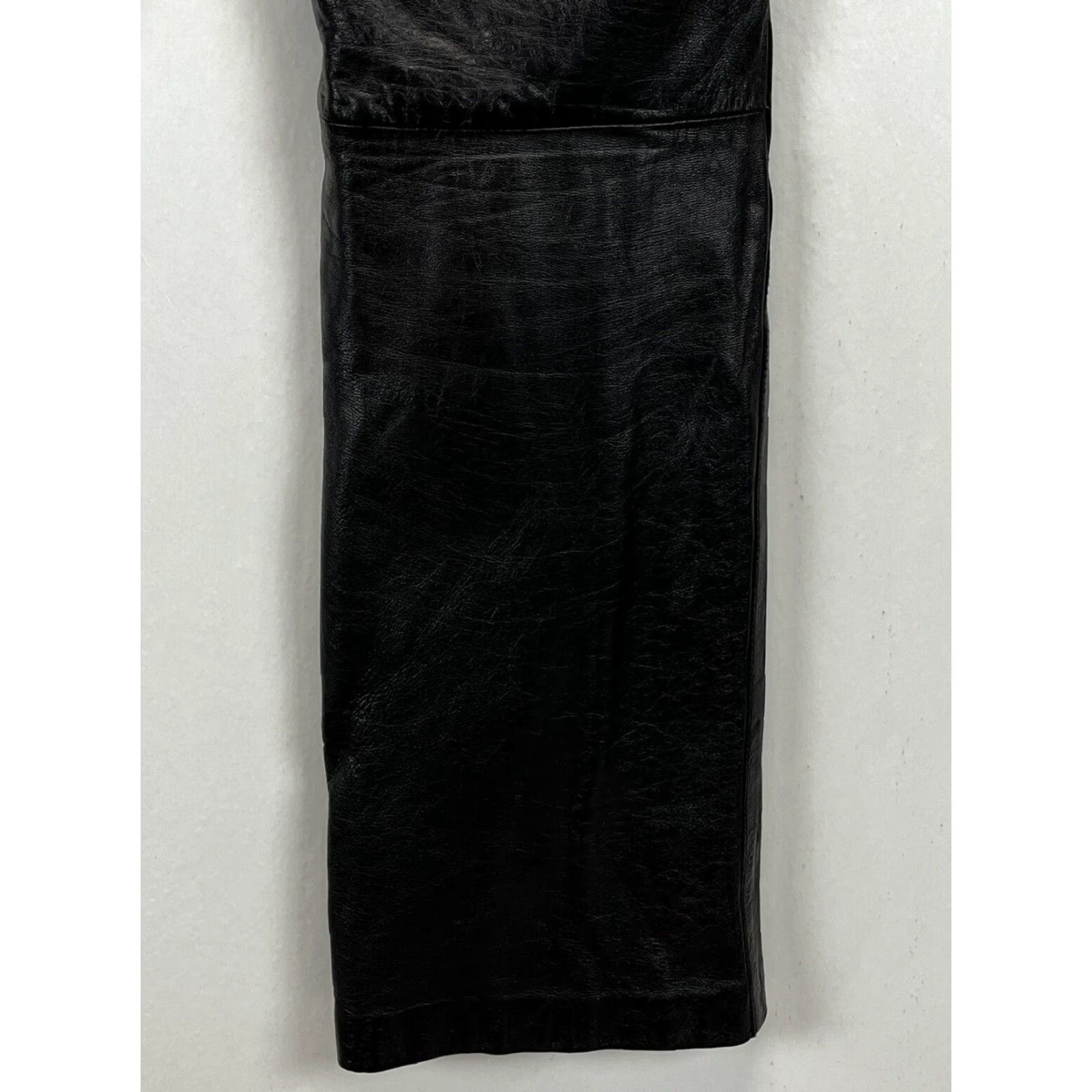 Vintage VINTAGE Rem Garson Leather Pants Women size US 10 Bootcut Black Lined 90s Rocker GUC Size 32" / US 10 / IT 46 - 5 Thumbnail