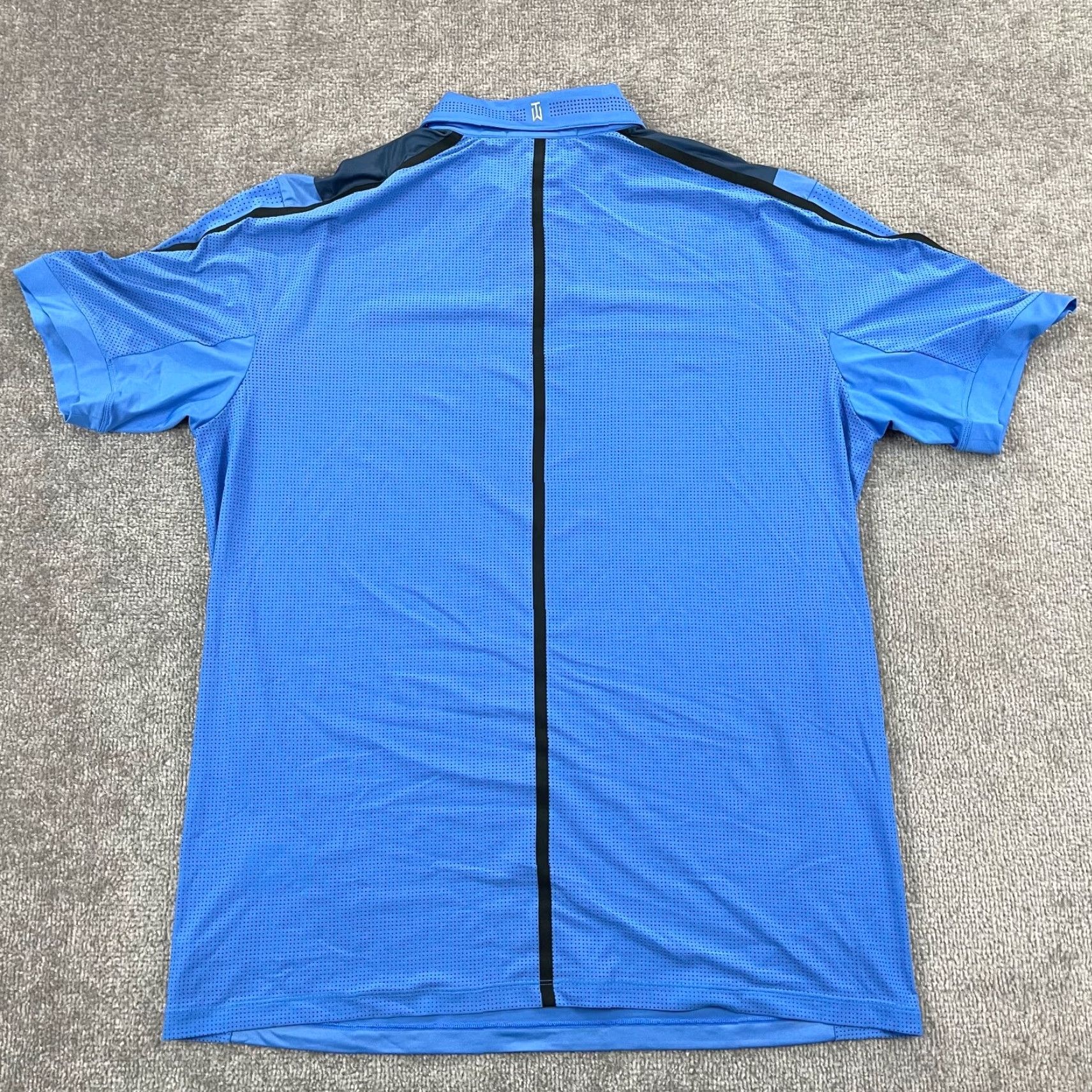 Nike Nike Tiger Woods Shirt Polo Blue Snap Collar Short Sleeve Dri-Fit Golf L Mens Size US L / EU 52-54 / 3 - 3 Thumbnail