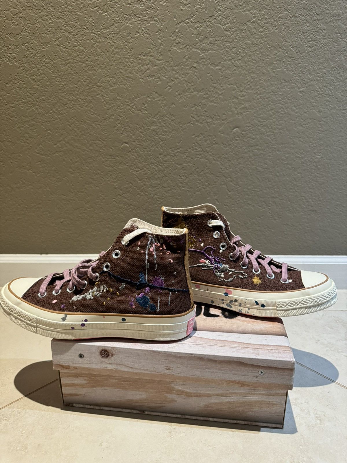Bandulu × Converse Bandulu x Converse Brown Paint Splatter Chuck Taylor 70 High Size US 8 / EU 41 - 7 Thumbnail