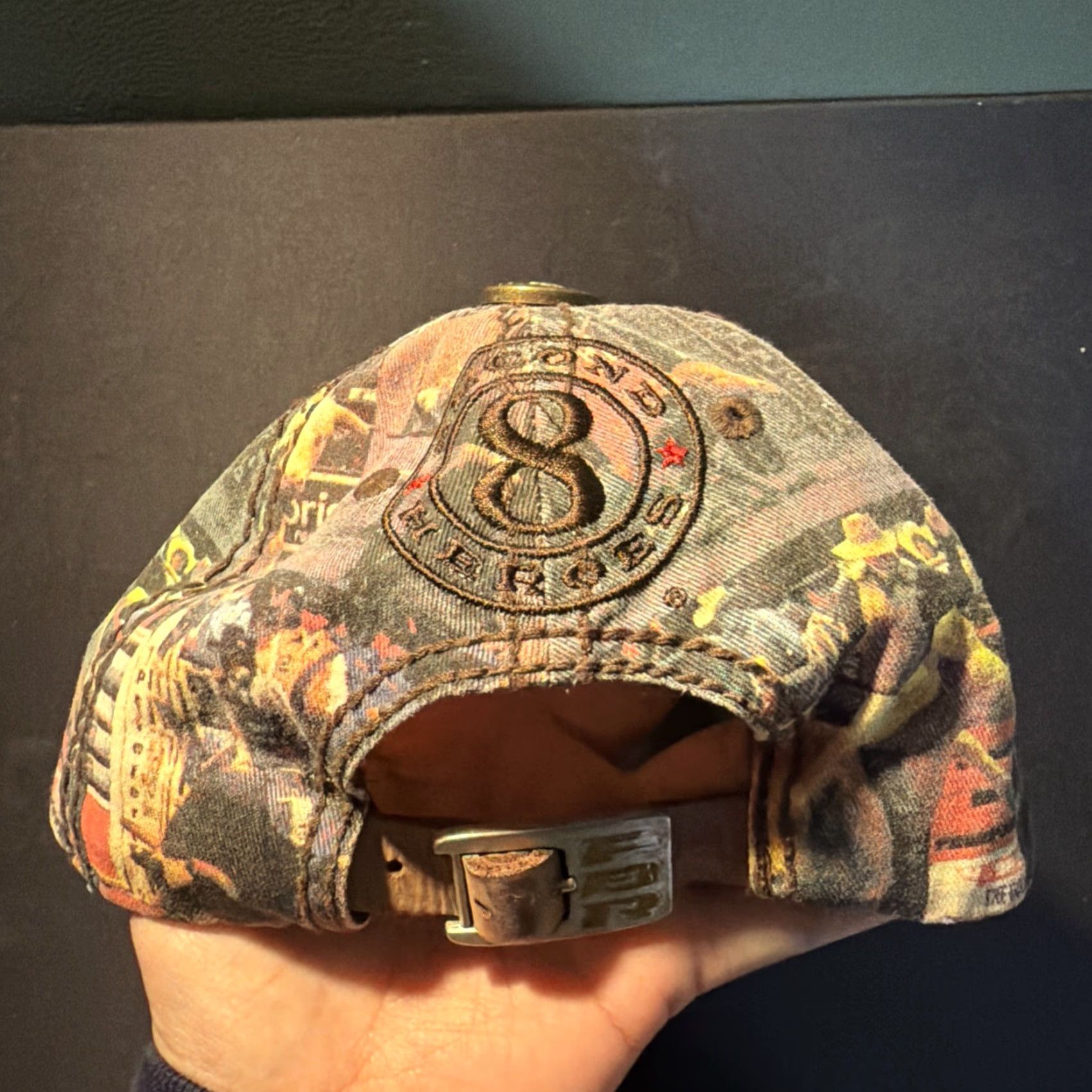 Vintage PBR Baseball Cap Hat Men's Brown Adjustable Solid Cotton Cowboy Western Rodeo Bull Riding One Size Stylish Casual Cap Size ONE SIZE - 3 Thumbnail