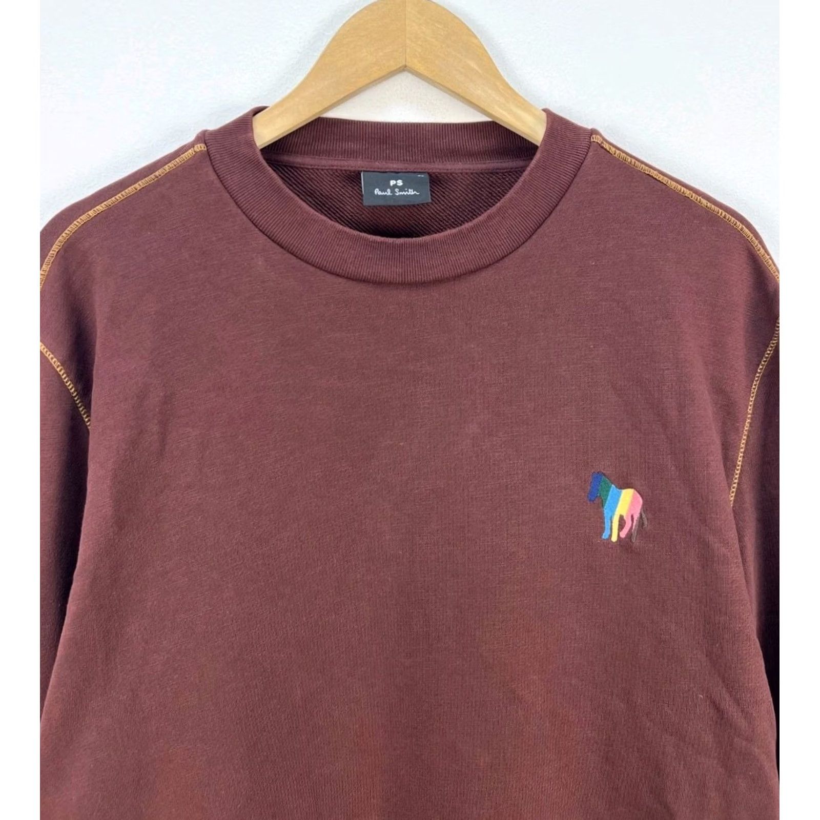 Paul Smith Paul Smith Horse Logo Crew Neck Jumper Size XL Burgundy Size US XL / EU 56 / 4 - 2 Thumbnail