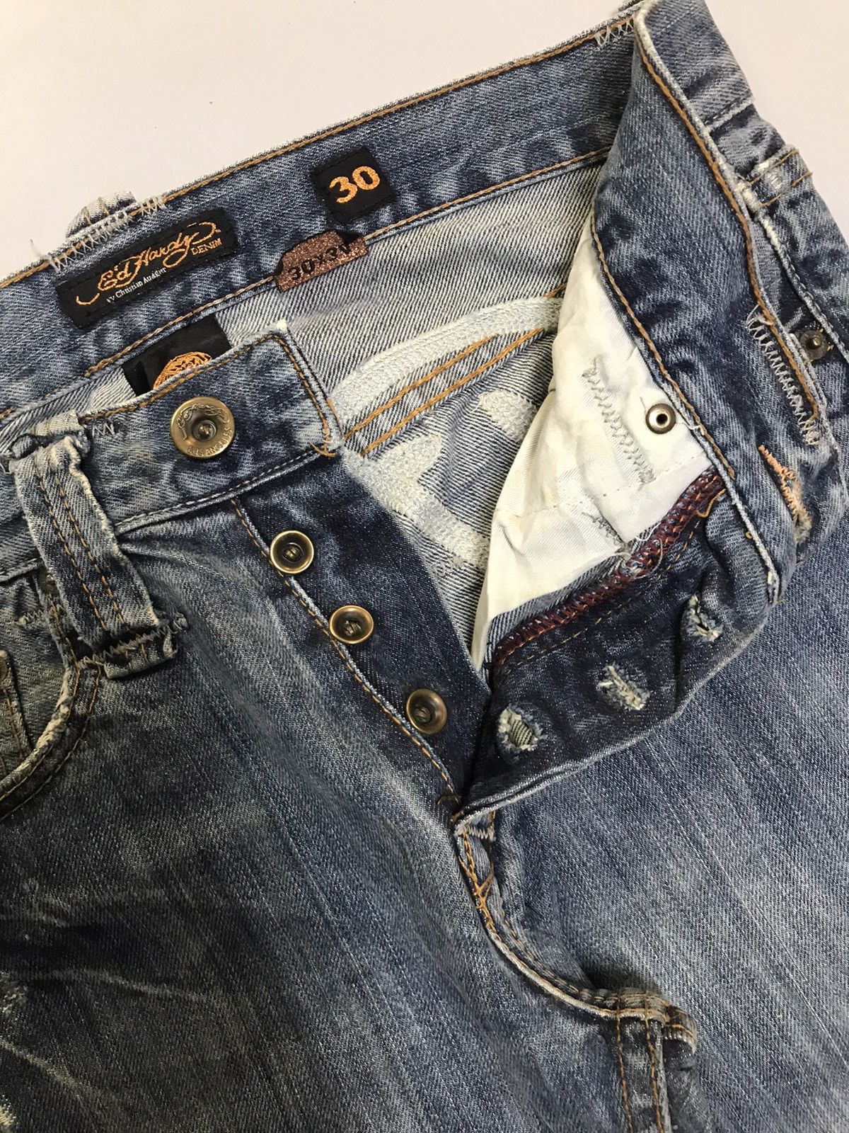 Ed Hardy Vintage Ed hardy embroidered denim Size US 32 / EU 48 - 7 Thumbnail