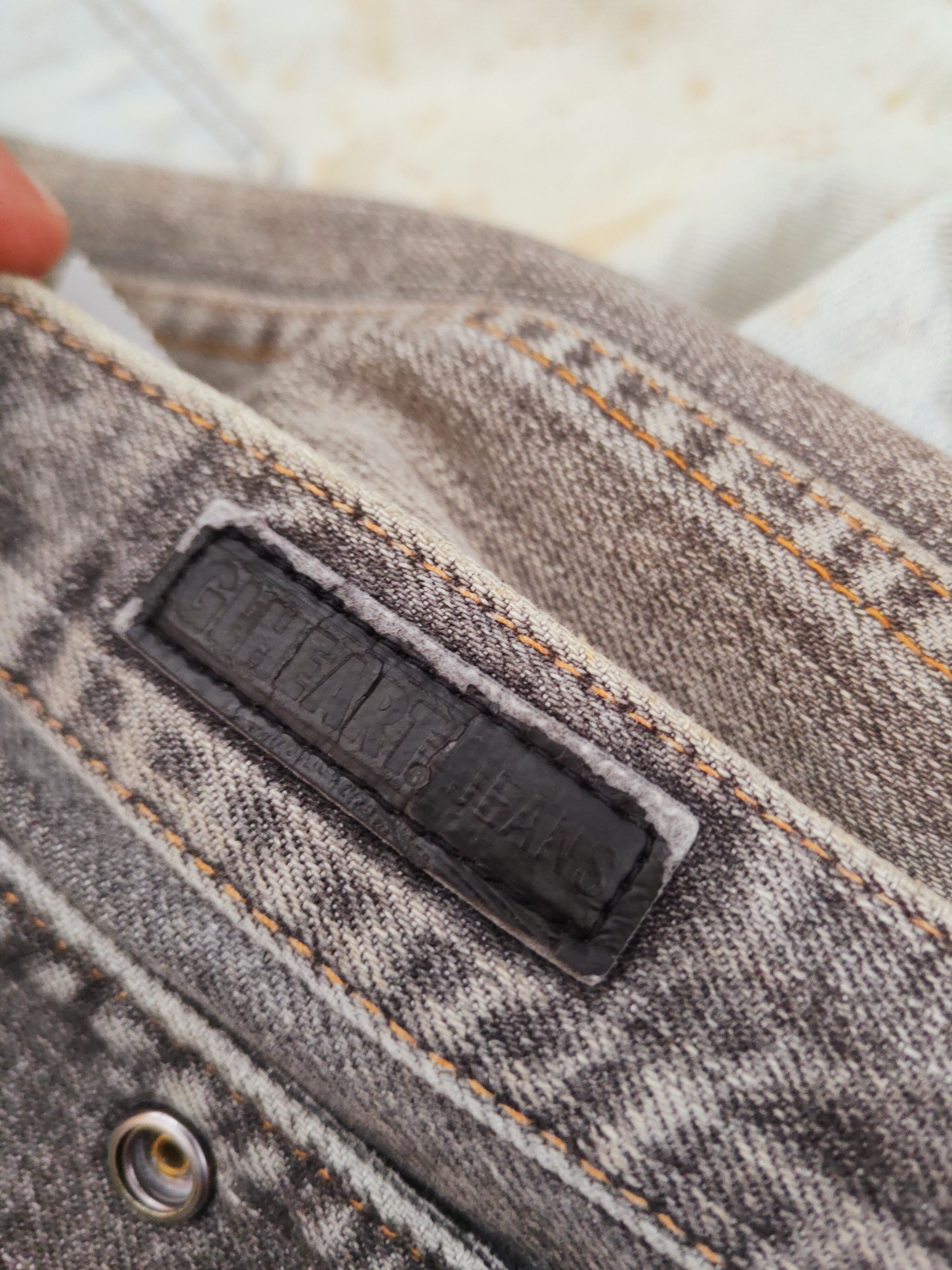 GL Heart Black Faded Distressed Ripped Jeans #W788