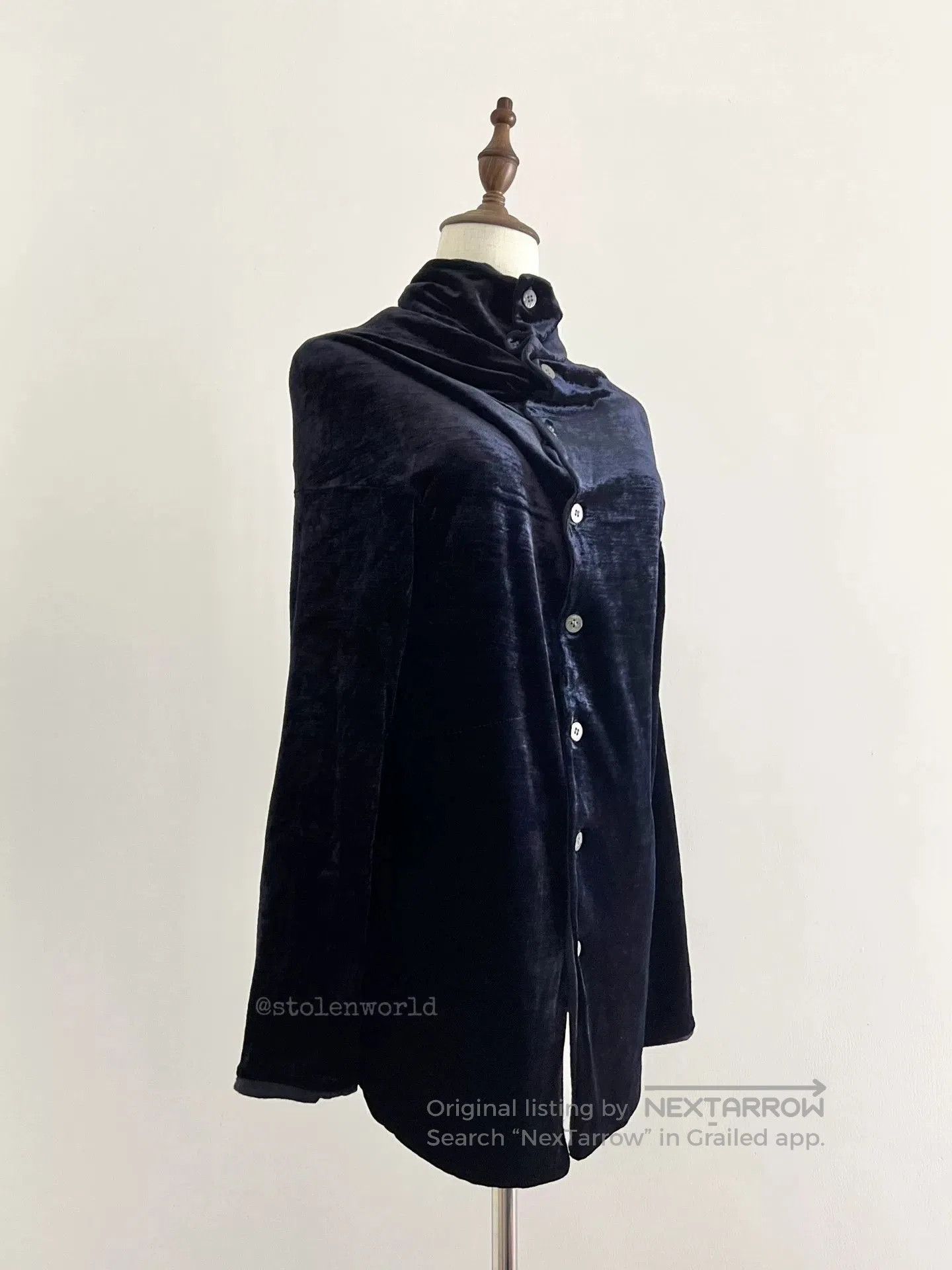 Comme des Garcons blue velvet high. Size XXS / US 00 / IT 34 - 3 Thumbnail