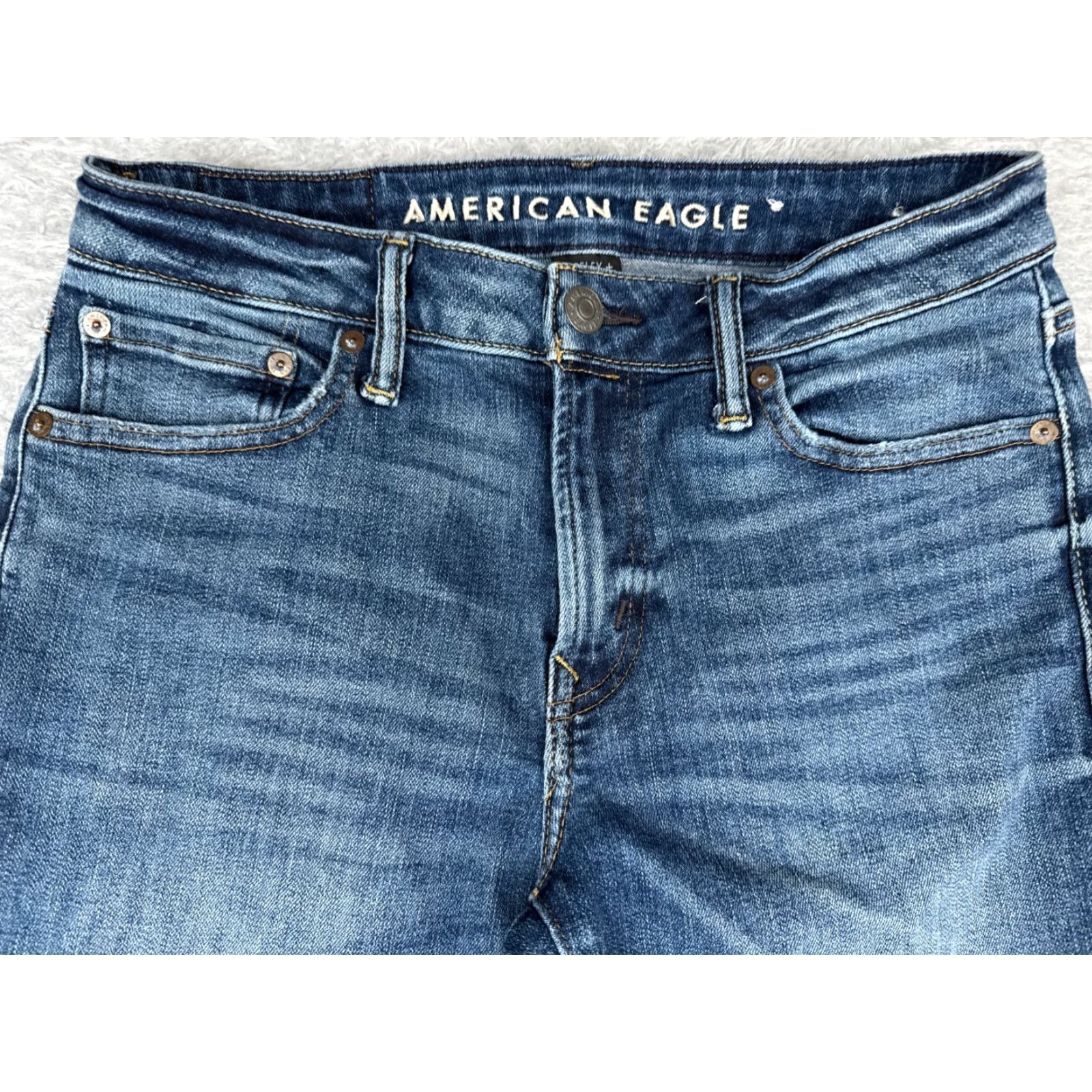 American Eagle Outfitters American Eagle Outfitters Jeans Men Regular 29x30 Blue Denim Straight Cotton Blend Rise Mid 5-Pocket Stretch Vintage No Size US 29 - 4 Thumbnail
