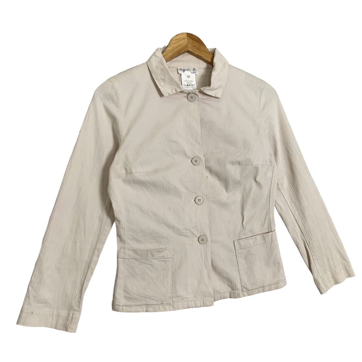 Designer × agnes b. Vintage Agnes B. Paris Women Light Jacket Size 36 / XS Size XS / US 0-2 / IT 36-38 - 3 Thumbnail