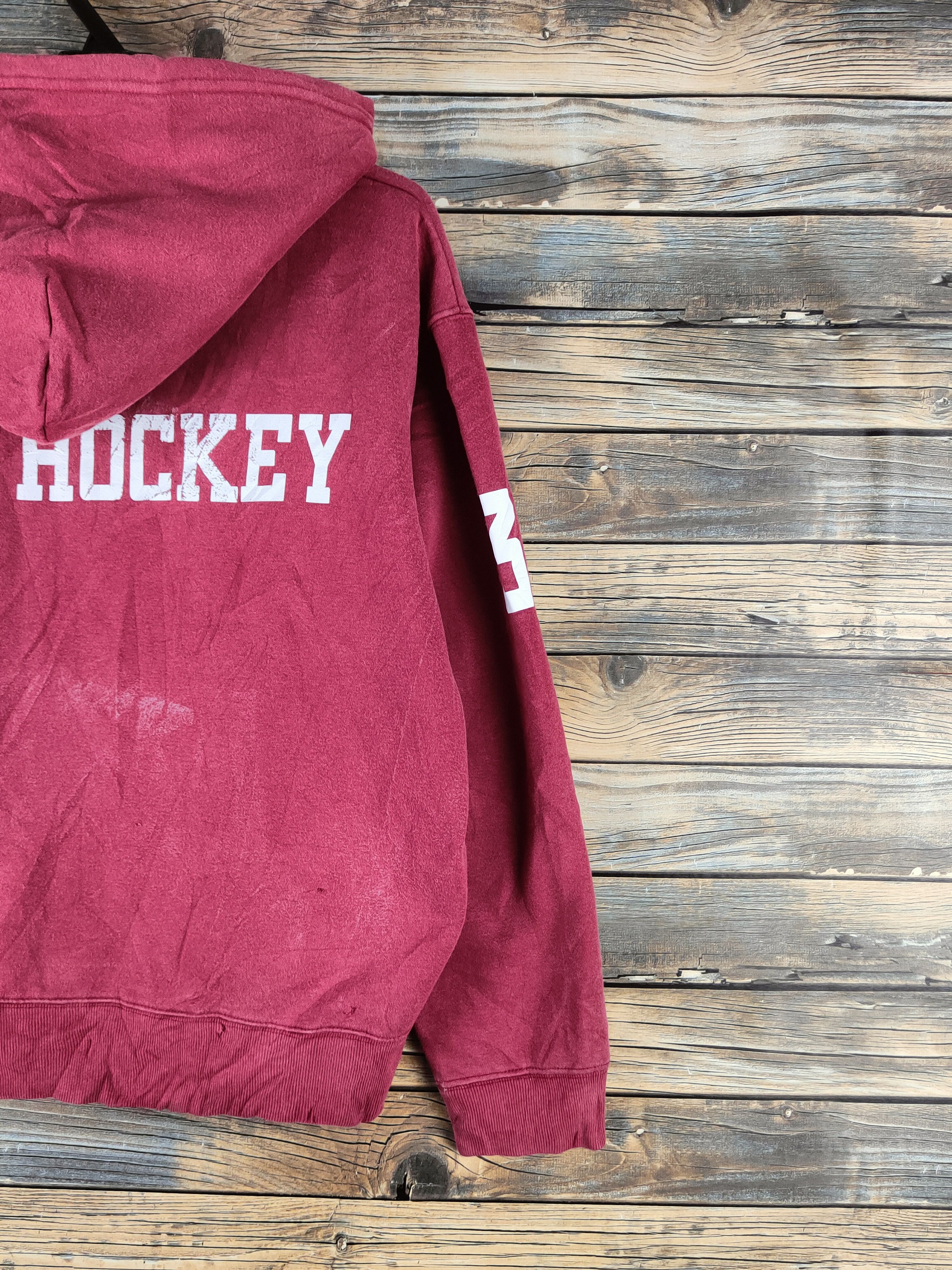 Japanese Brand Super Vintage by United Athle Red Hoodie Sweatshirts Size US M / EU 48-50 / 2 - 12 Thumbnail