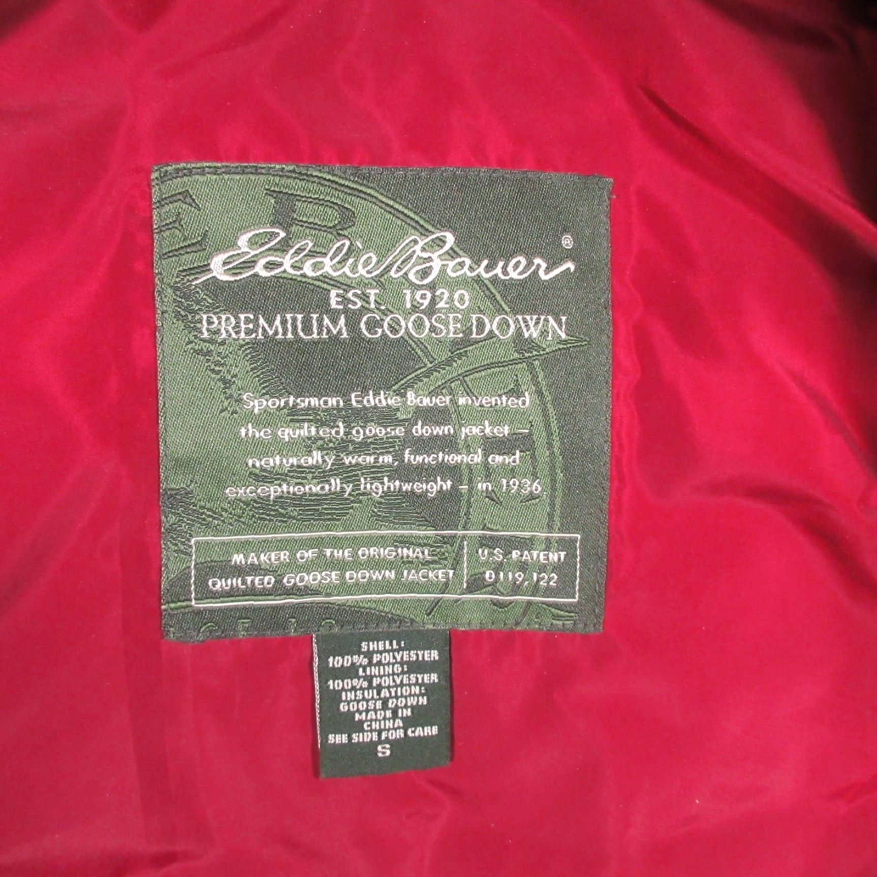 Eddie Bauer Eddie Bauer Premium Goose Down Puffer Vest Women's S Zip Pockets Maroon Red Size S / US 4 / IT 40 - 3 Thumbnail
