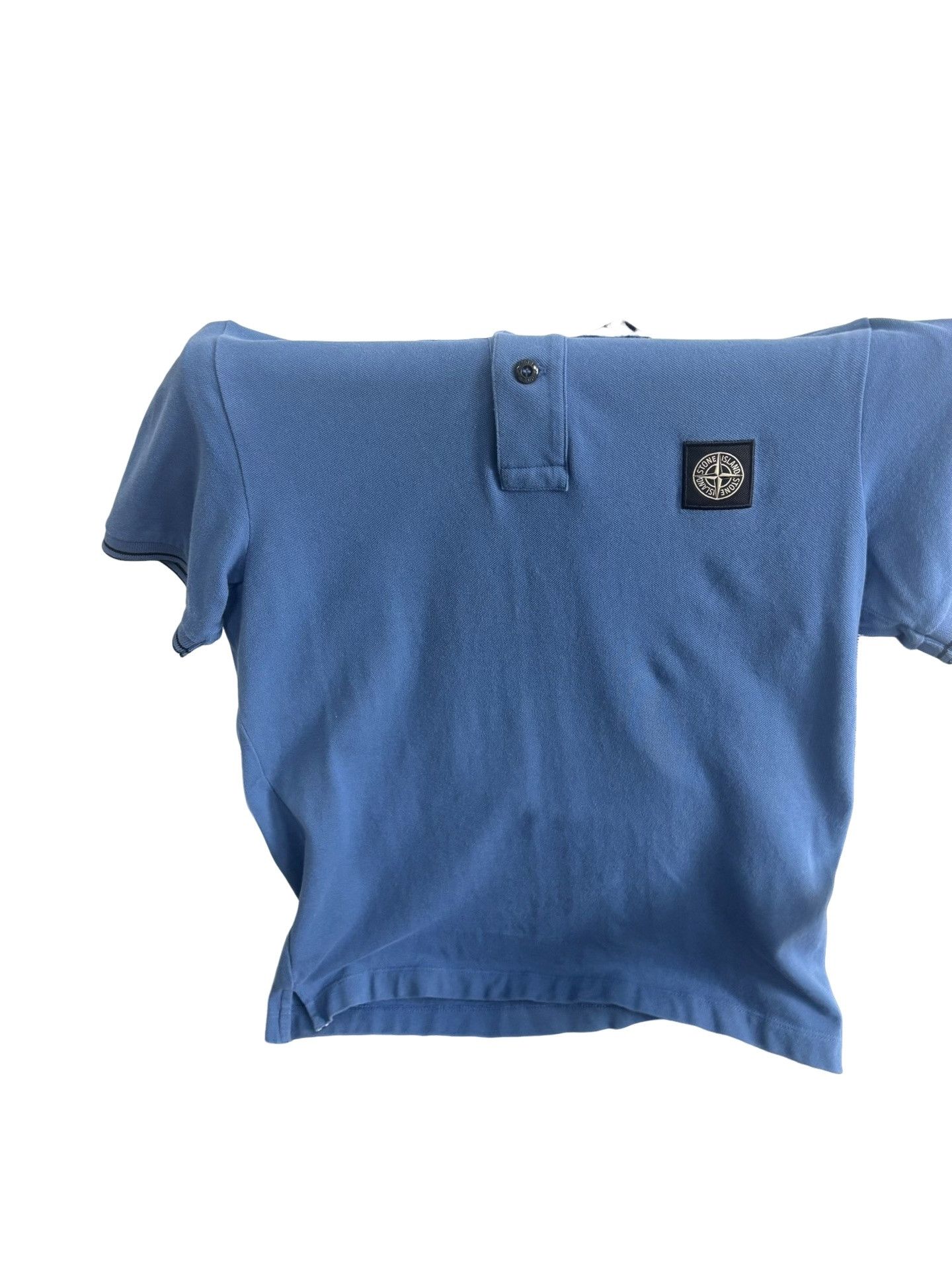 Stone Island Stone Island Blue Pique Polo Shirt S Size US S / EU 44-46 / 1 - 1 Thumbnail