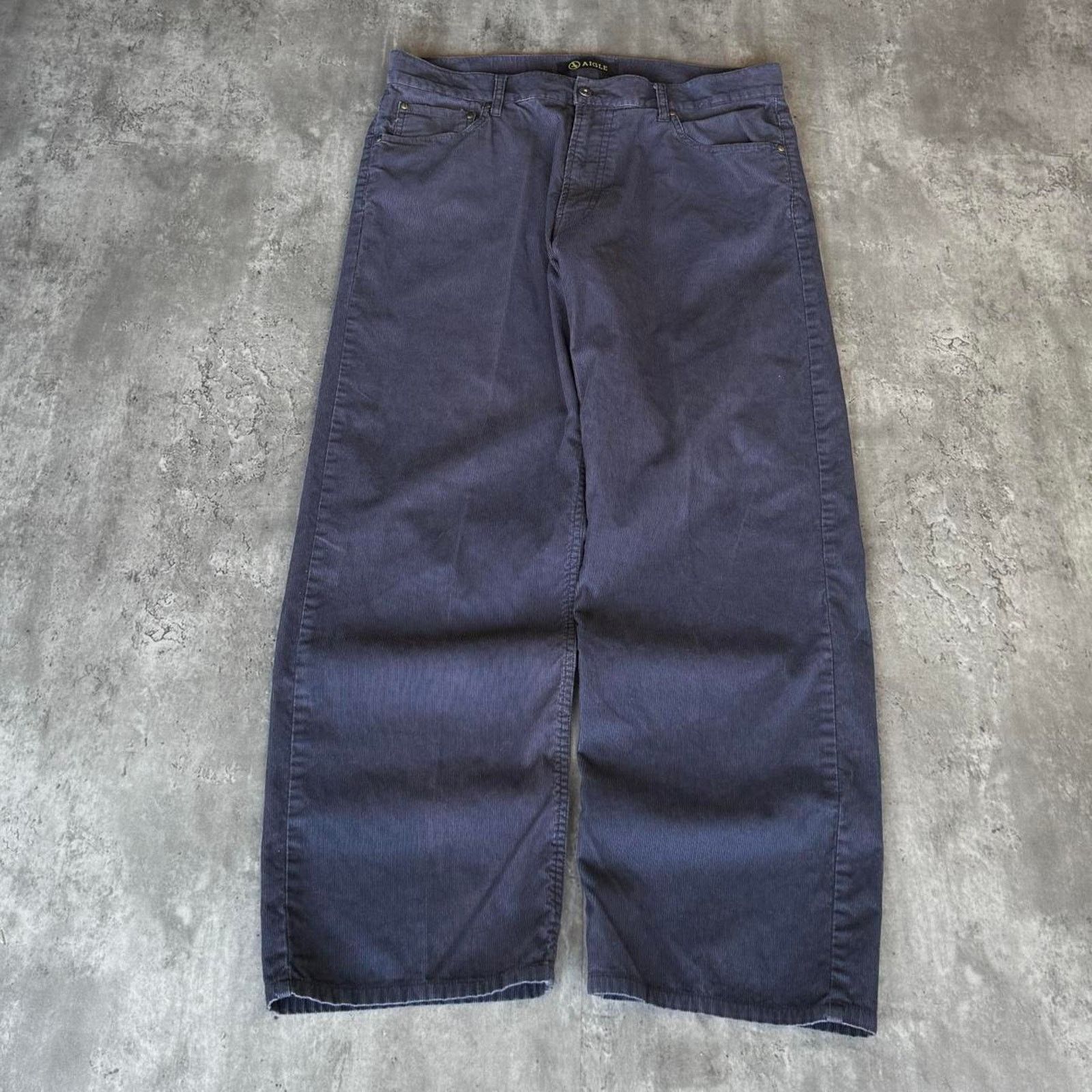 Aigle Vintage Y2K Aigle Tonal Blue Corduroy Casual Dress Pants Size US 37 - 1 Thumbnail