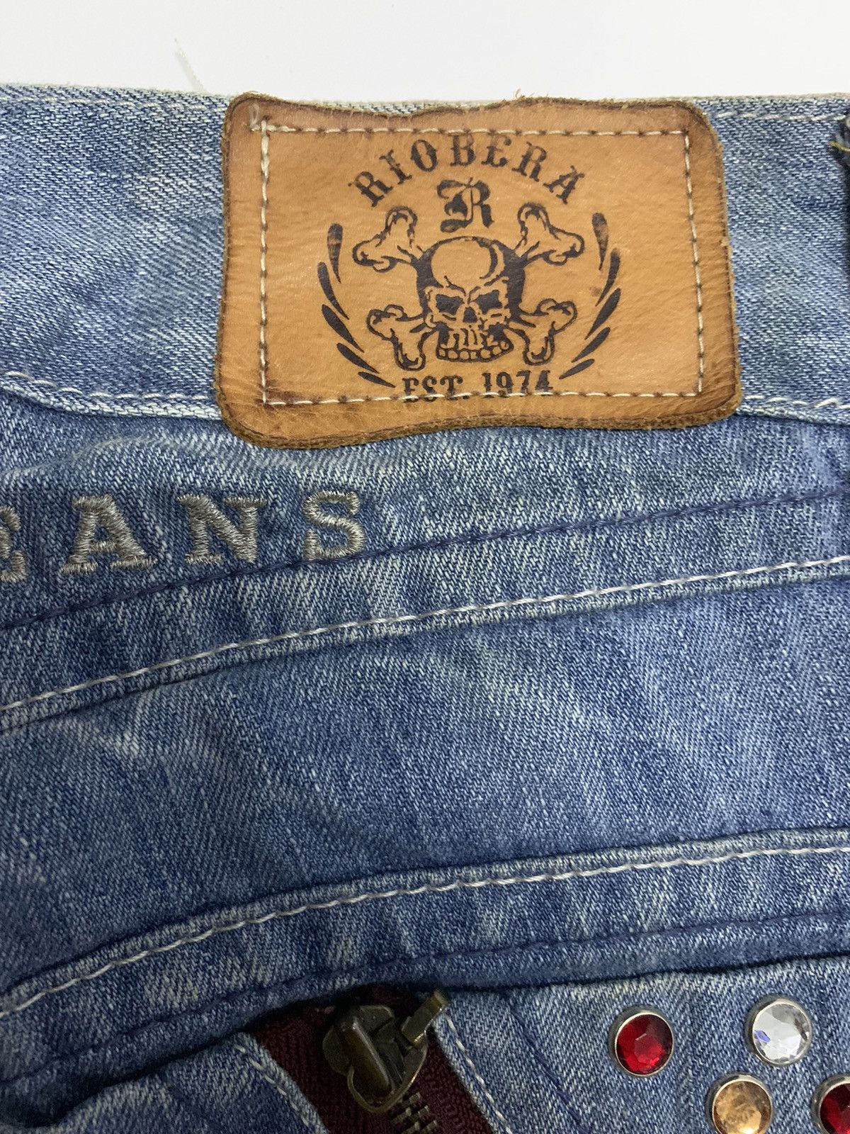 If Six Was Nine × Le Grande Bleu (L.G.B.) × Tornado Mart Japan Riobera Jeans Flare Denim Fancy Size 30" / US 8 / IT 44 - 4 Thumbnail