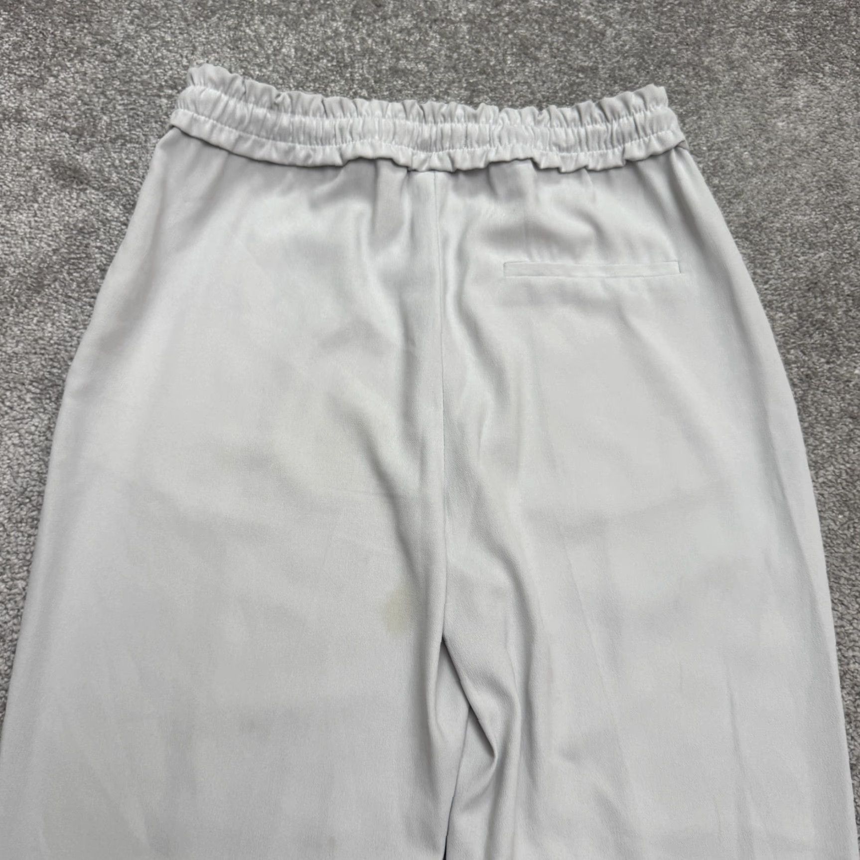 Zara Zara Womens Pants XS Gray Elastic Waist High Rise Ankle Straight Trousers 26x25 Size 26" / US 2 / IT 38 - 4 Thumbnail